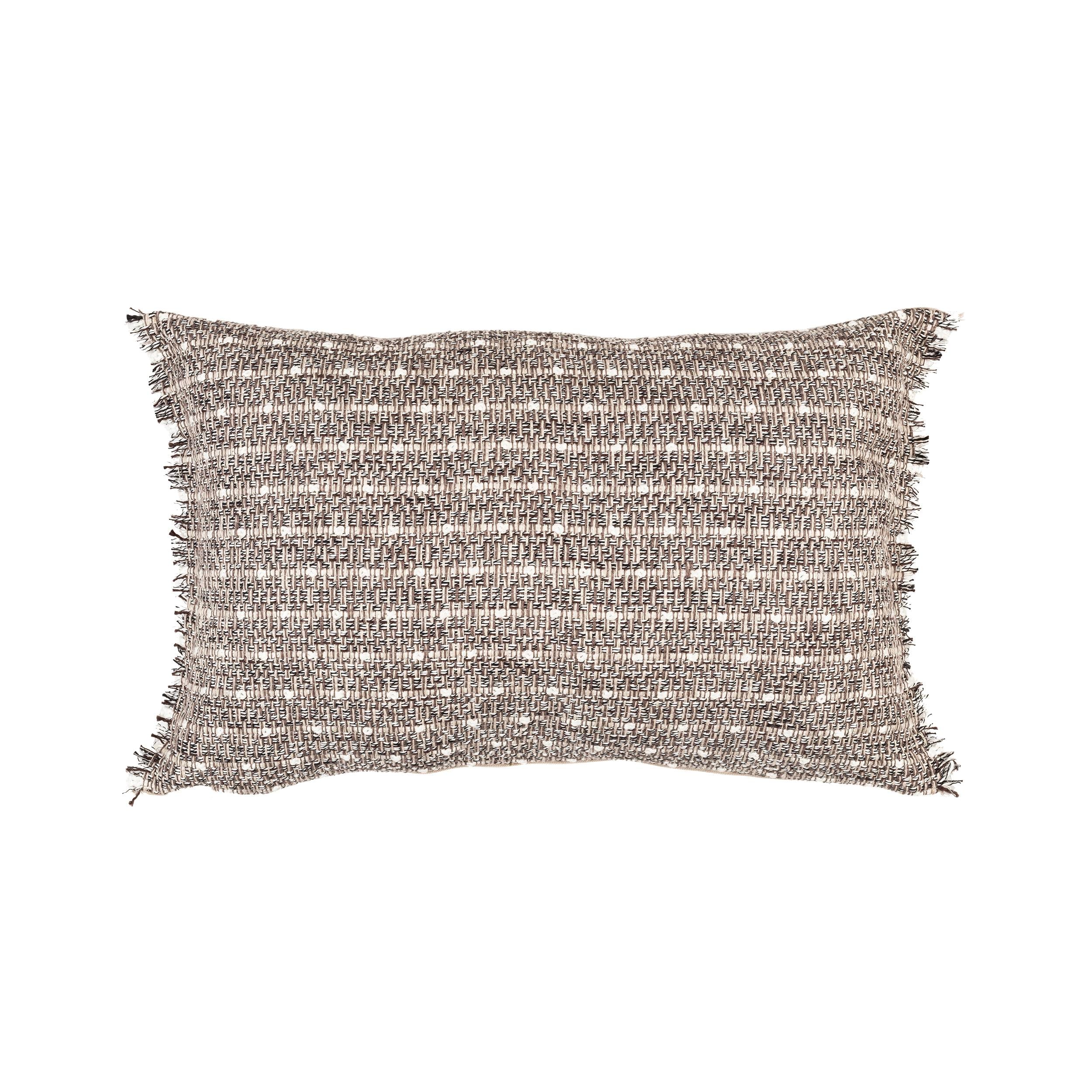 Kahve Bej Dokuma 35x55 cm Dikdörtgen Kırlent Kılıfı