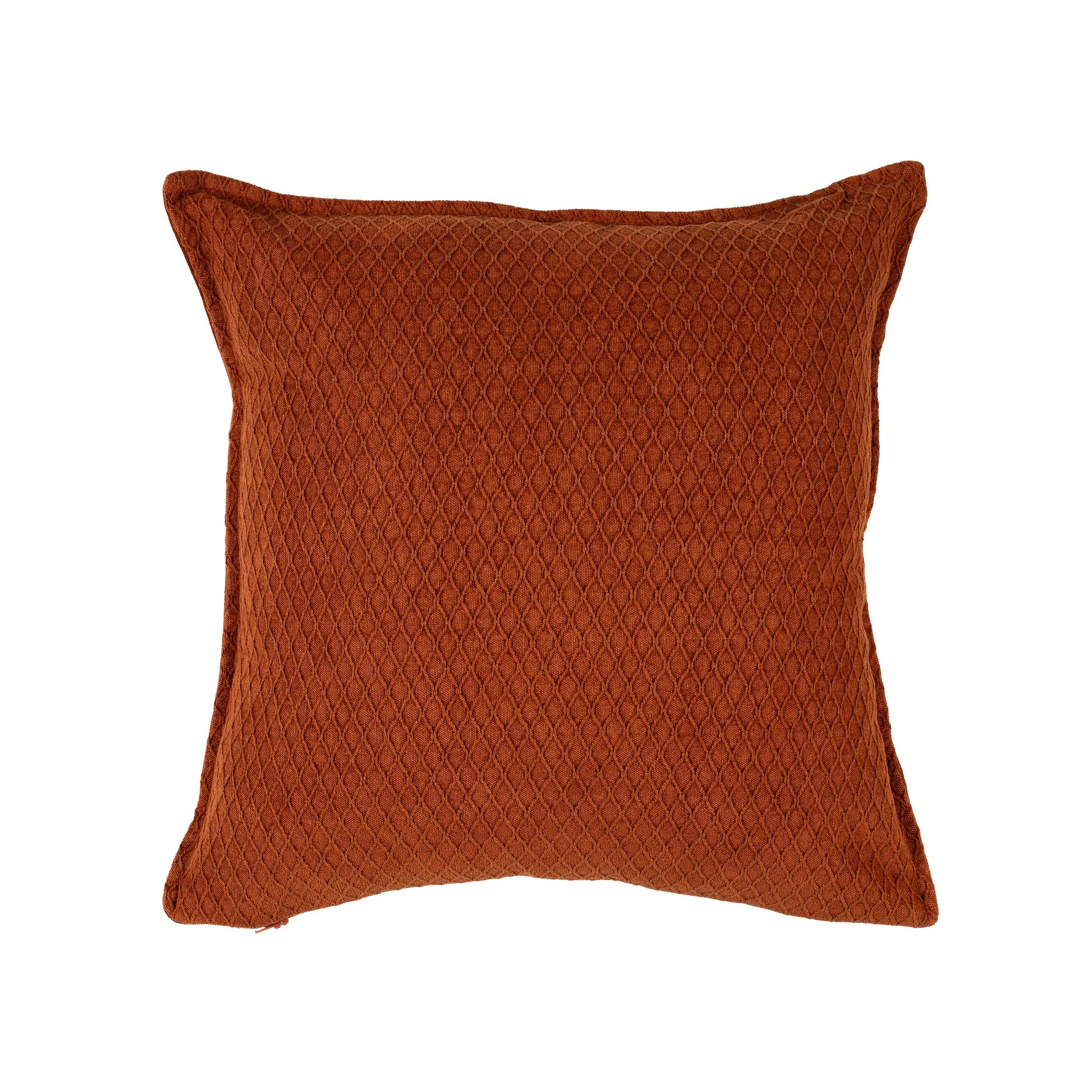 Koyu Turuncu 45x45 cm Kare Kırlent Kılıfı