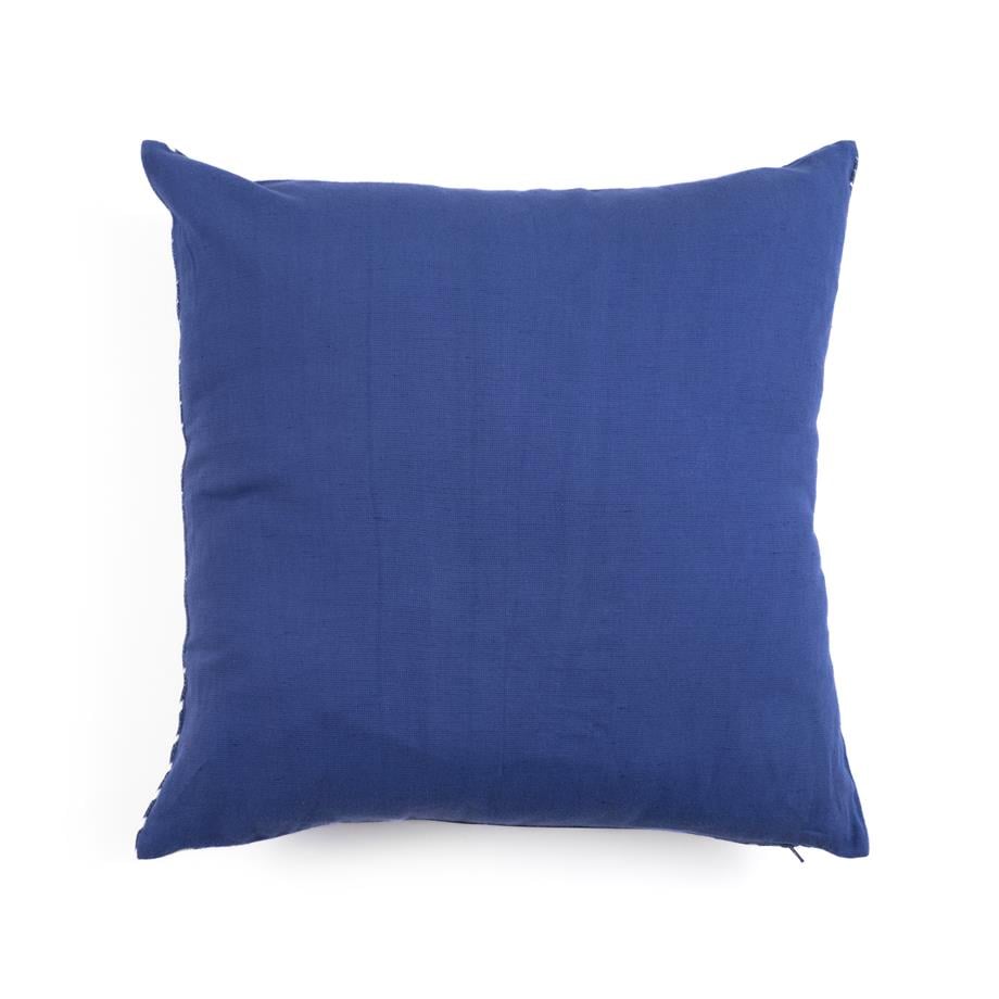 Mavi Zigzag Desenli 45x45 cm Kare Kırlent Kılıfı