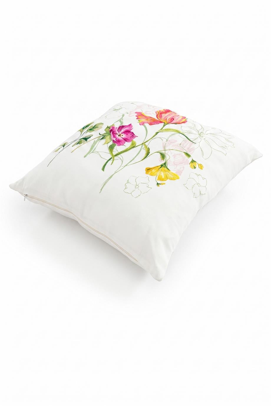 Multi Flower Çiçek Desenli Renkli Kırlent