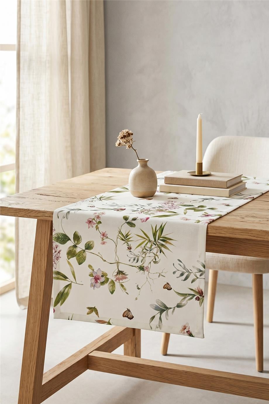 Multi Flower Çiçek Detaylı Renkli Masa Bandı