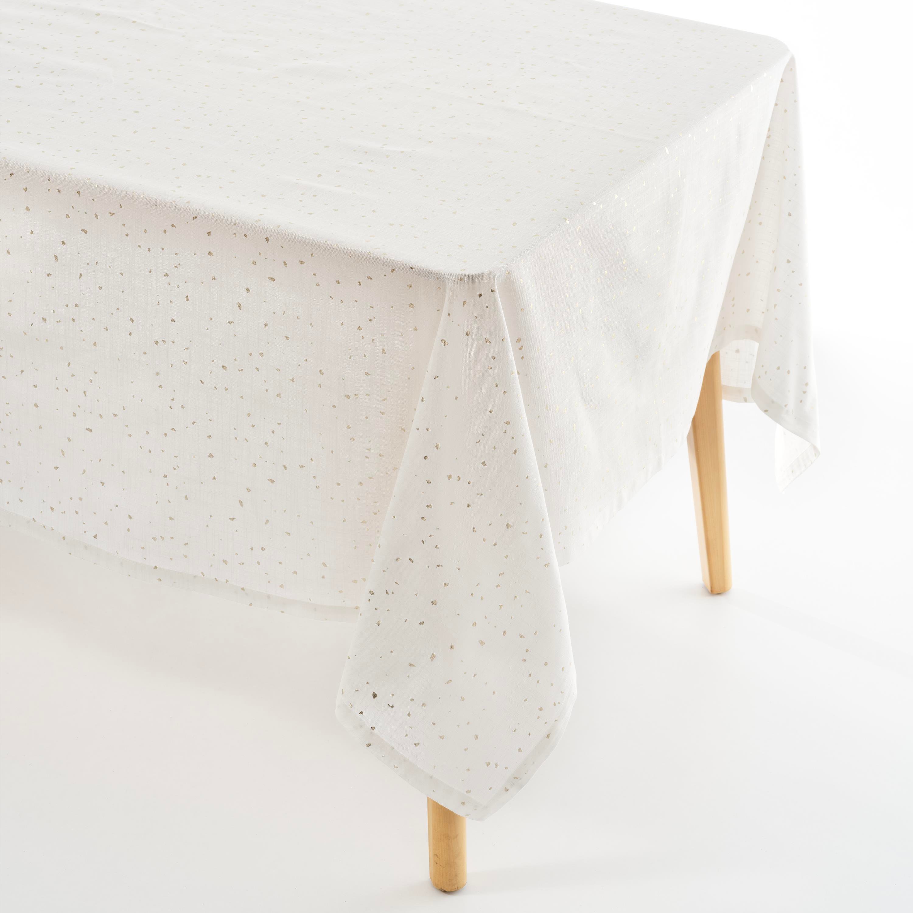 Parça Varak Işıltılı 170x280 cm Dikdörtgen Masa Örtüsü