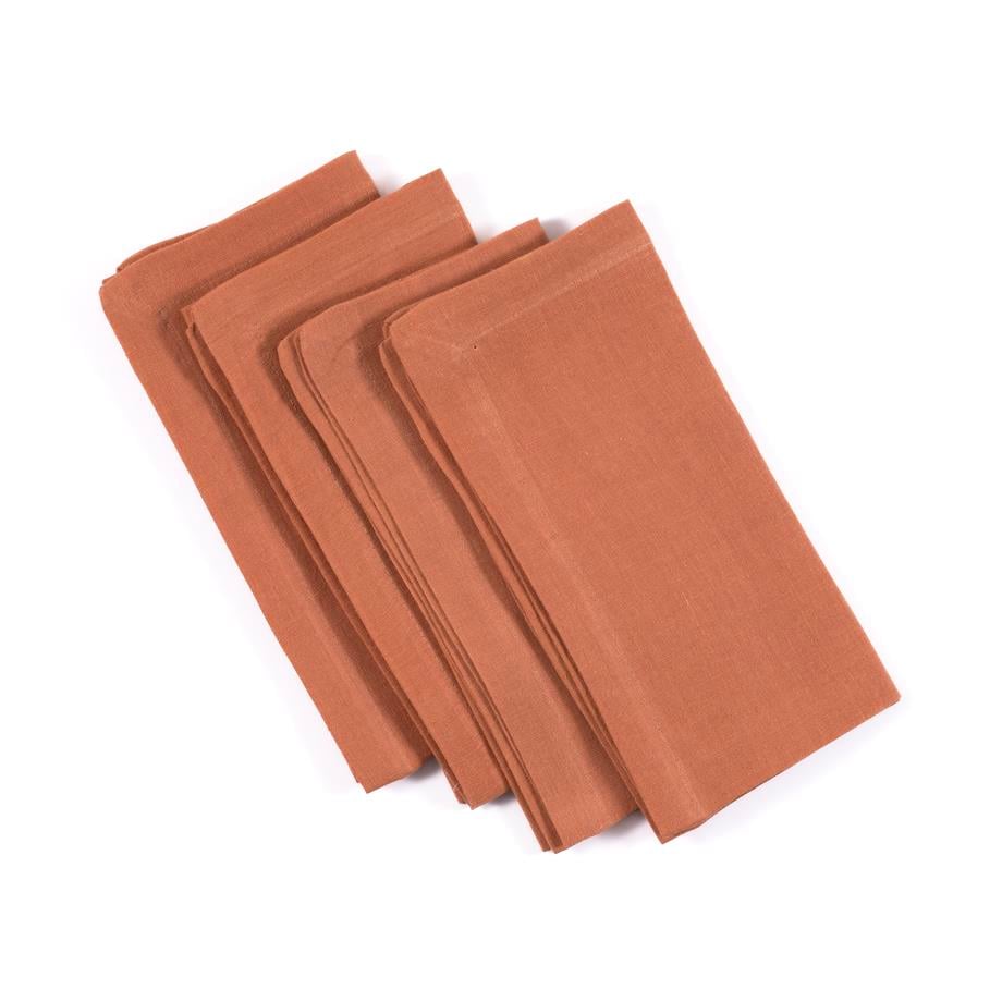 Terekota Rengi Keten 45x45 4 lü Peçete Seti CVICD1C07A89161001-BL02