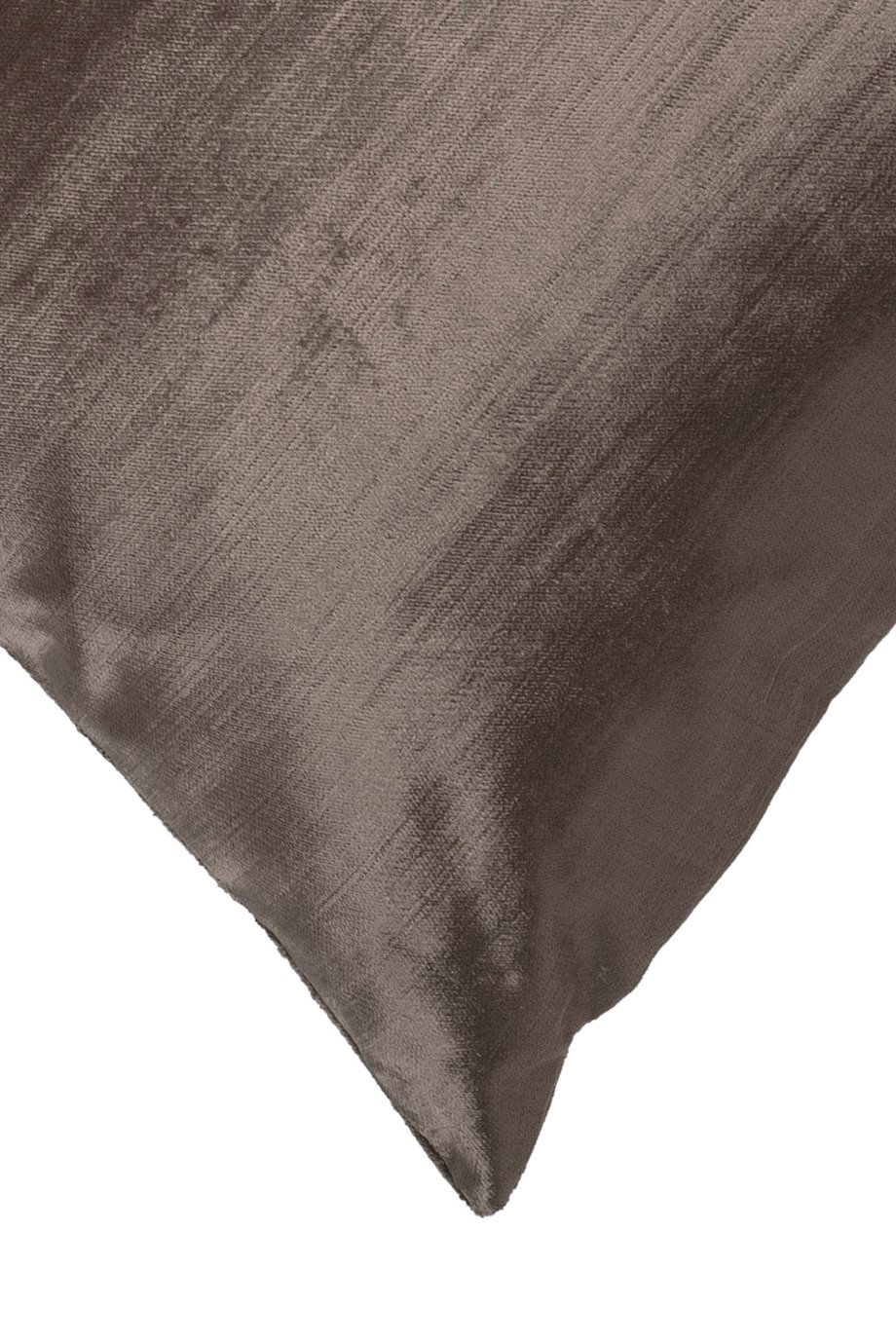 Vanelli Home Düz Parlak Kadife koyu Vizon Renkli Kare Kırlent Kılıfı