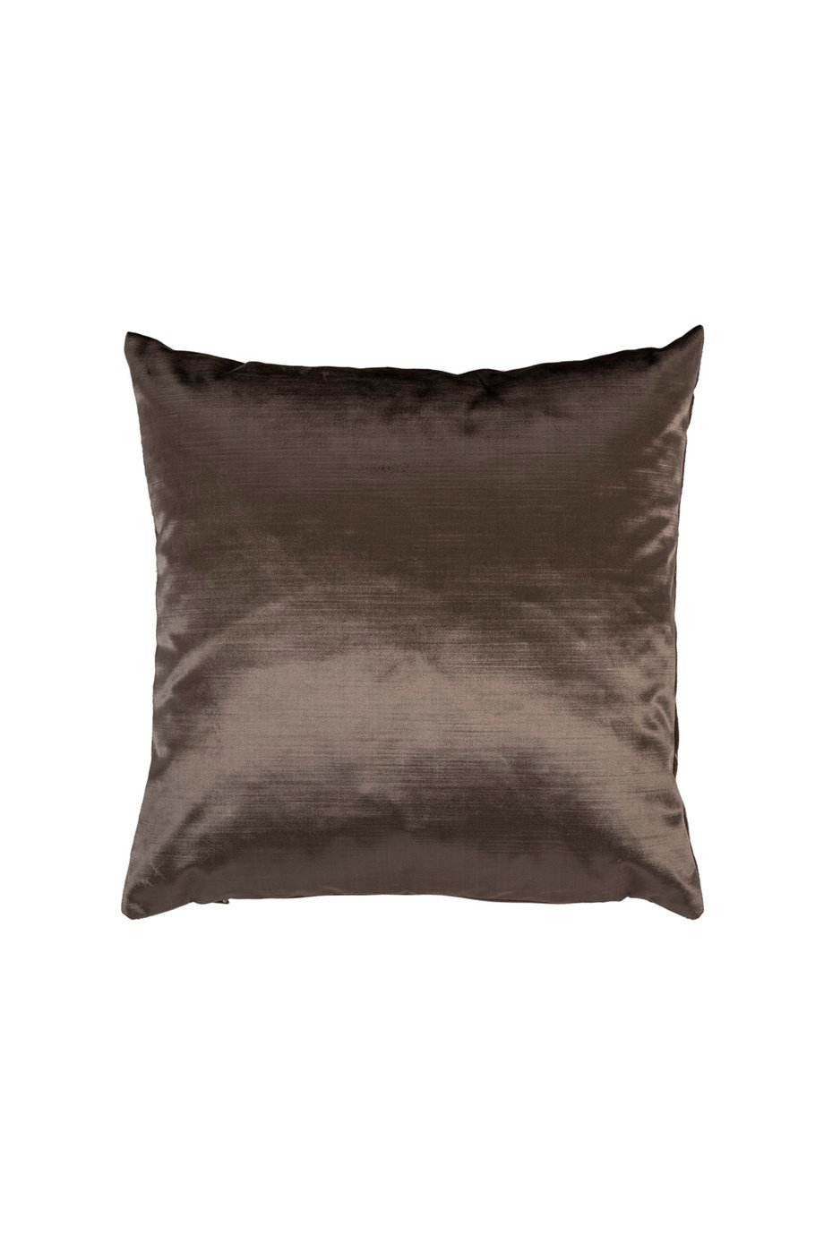 Vanelli Home Düz Parlak Kadife koyu Vizon Renkli Kare Kırlent Kılıfı