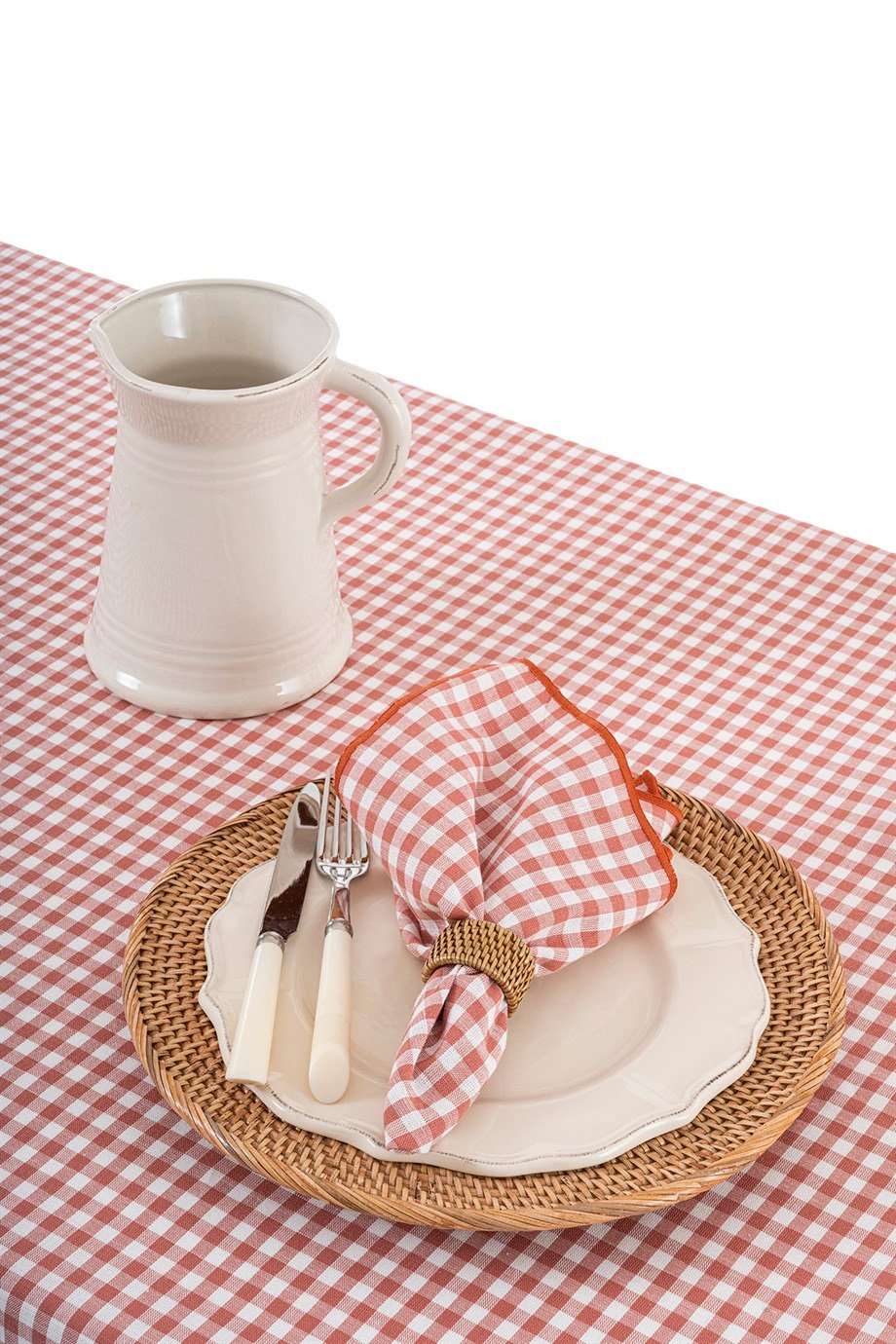 Vanelli Home Kırmızı Pötikareli 150x250 cm Dikdörtgen Masa Örtüsü CVICA1C23JL92271001-0001