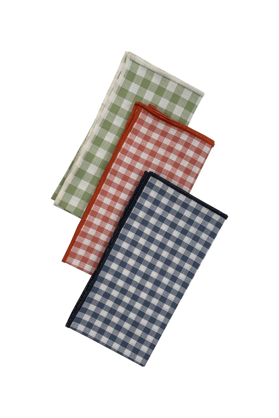 Vanelli Home Lacivert Overloklu Mavi Pötikareli 4 Lü Peçete Seti CVICD1C23JL9271001-0002