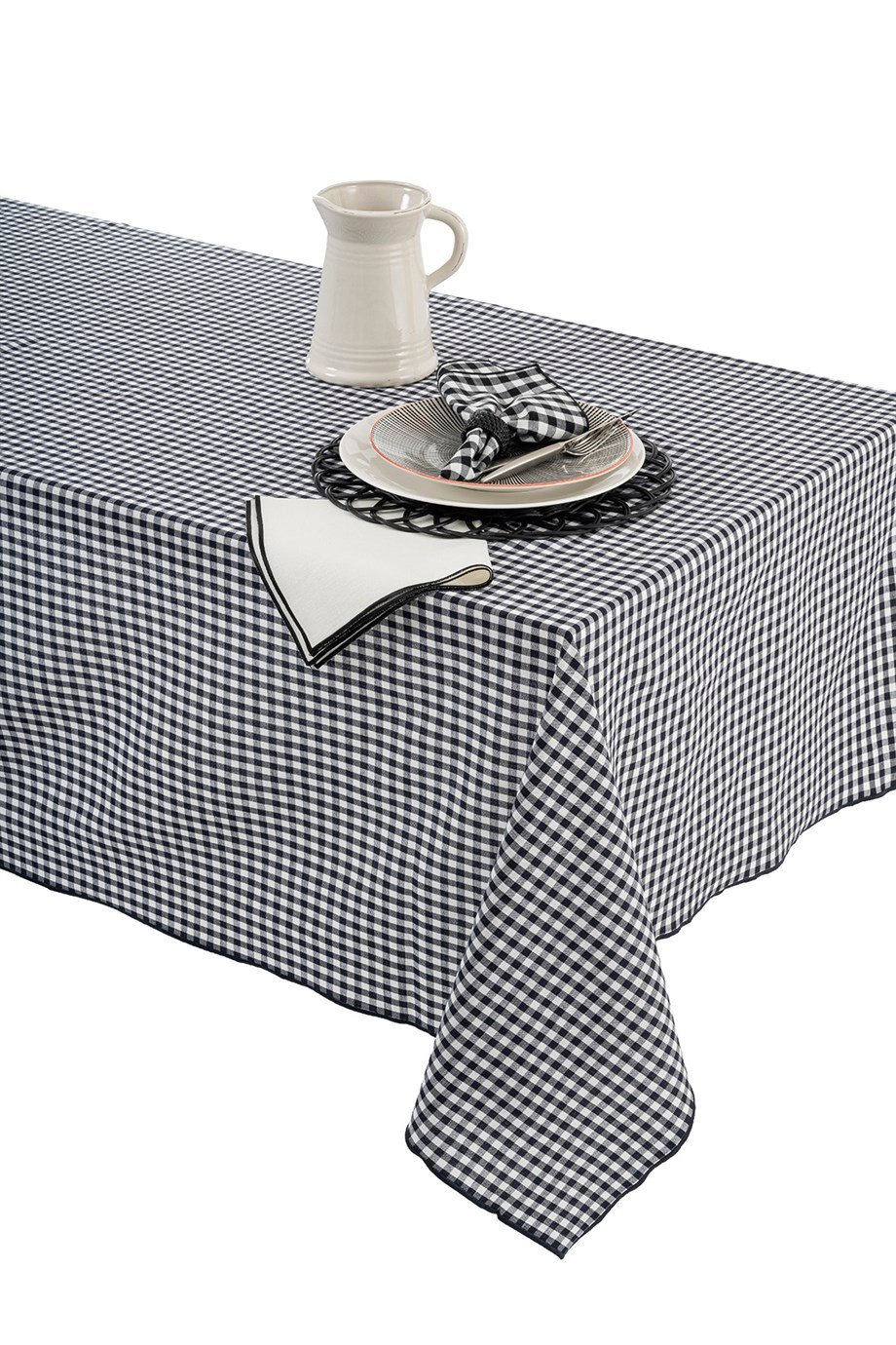 Vanelli Home Sİyah Ekoseli 150x250 Masa Örtüsü CVICA1C23JL9271001-0003