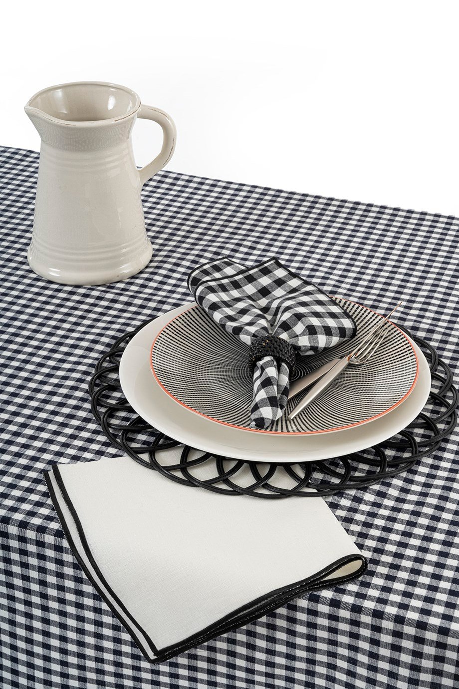 Vanelli Home Siyah Pötikareli 4 Lü Peçete Seti CVICD1C23JL9271001-0003