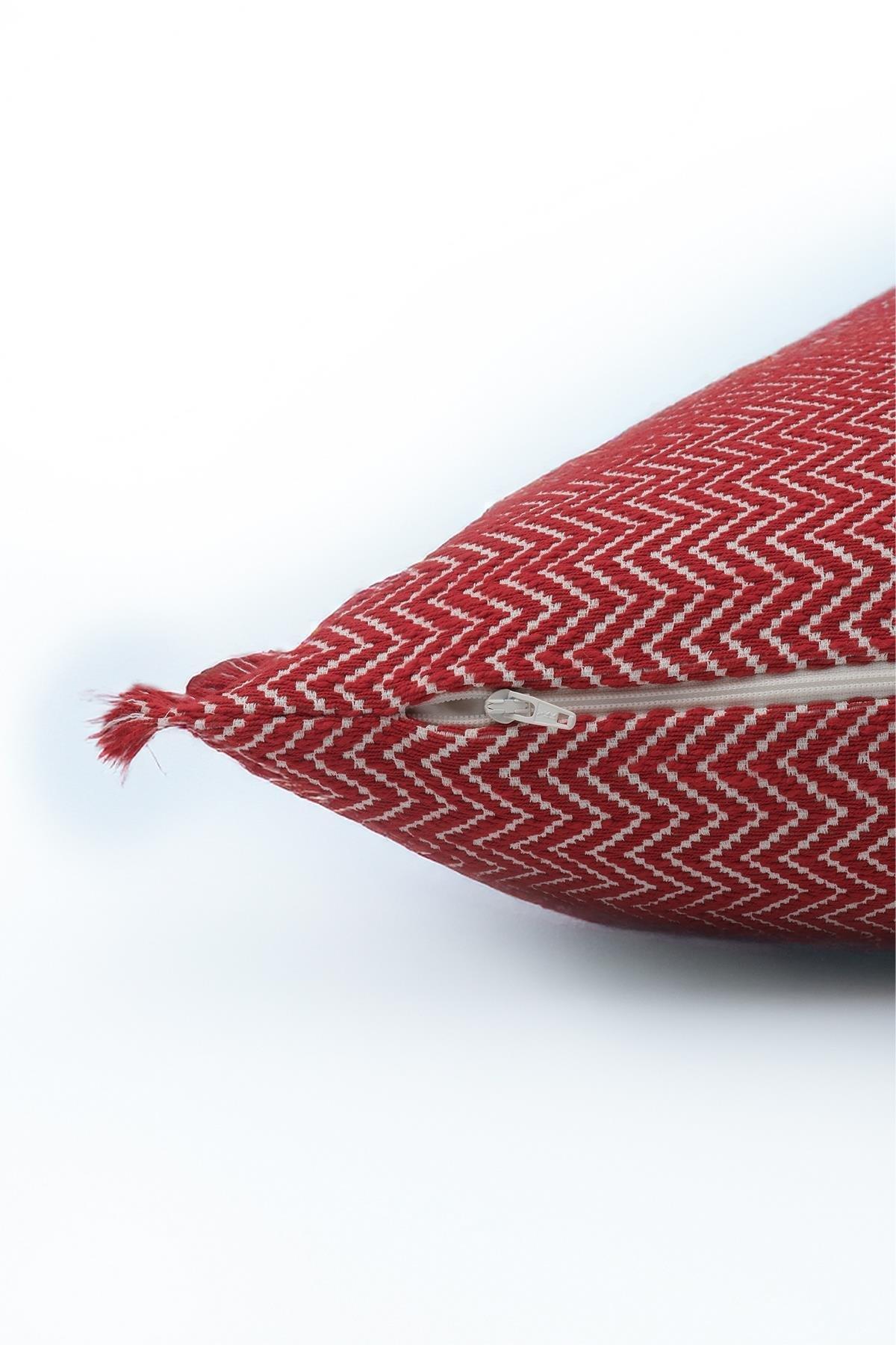 Yılbaşı Zigzag Desenli Temalı Kırlent Kılıfı 