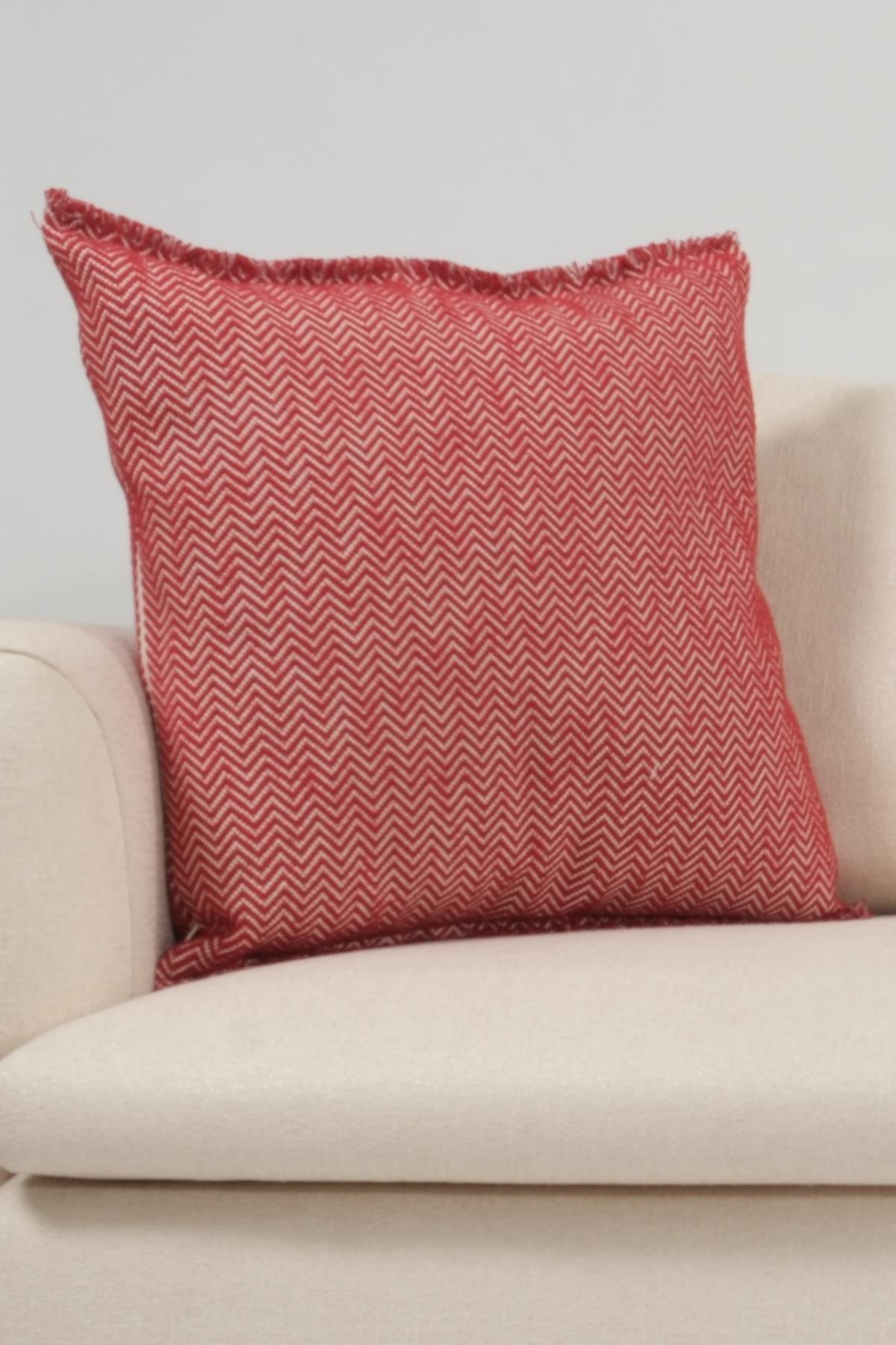 Yılbaşı Zigzag Desenli Temalı Kırlent Kılıfı 