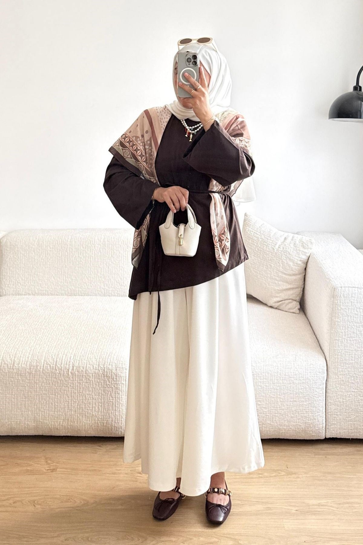 1003 KAHVE ASİMETRİK KESİM TSHİRT