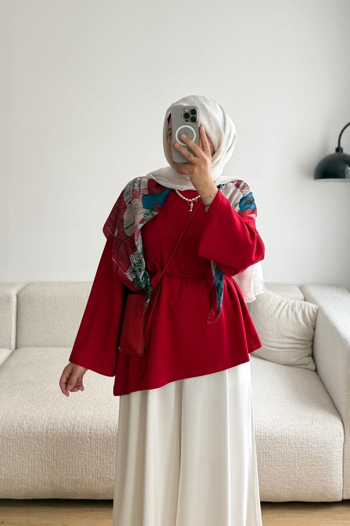 2029 BORDO ÇAPRAZ KUŞAKLI SWEAT