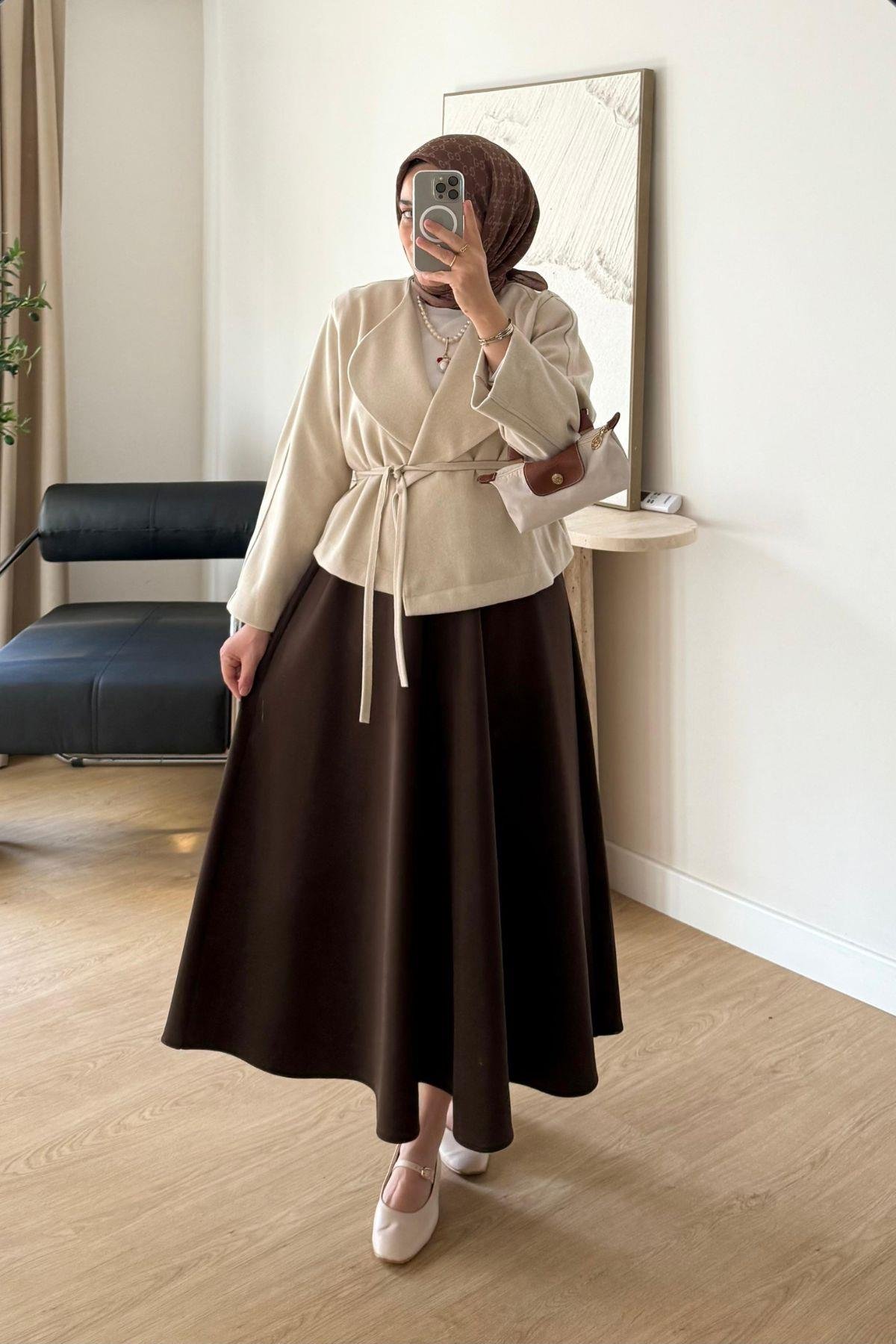 BEJ KUŞAKLI KAŞE KABAN