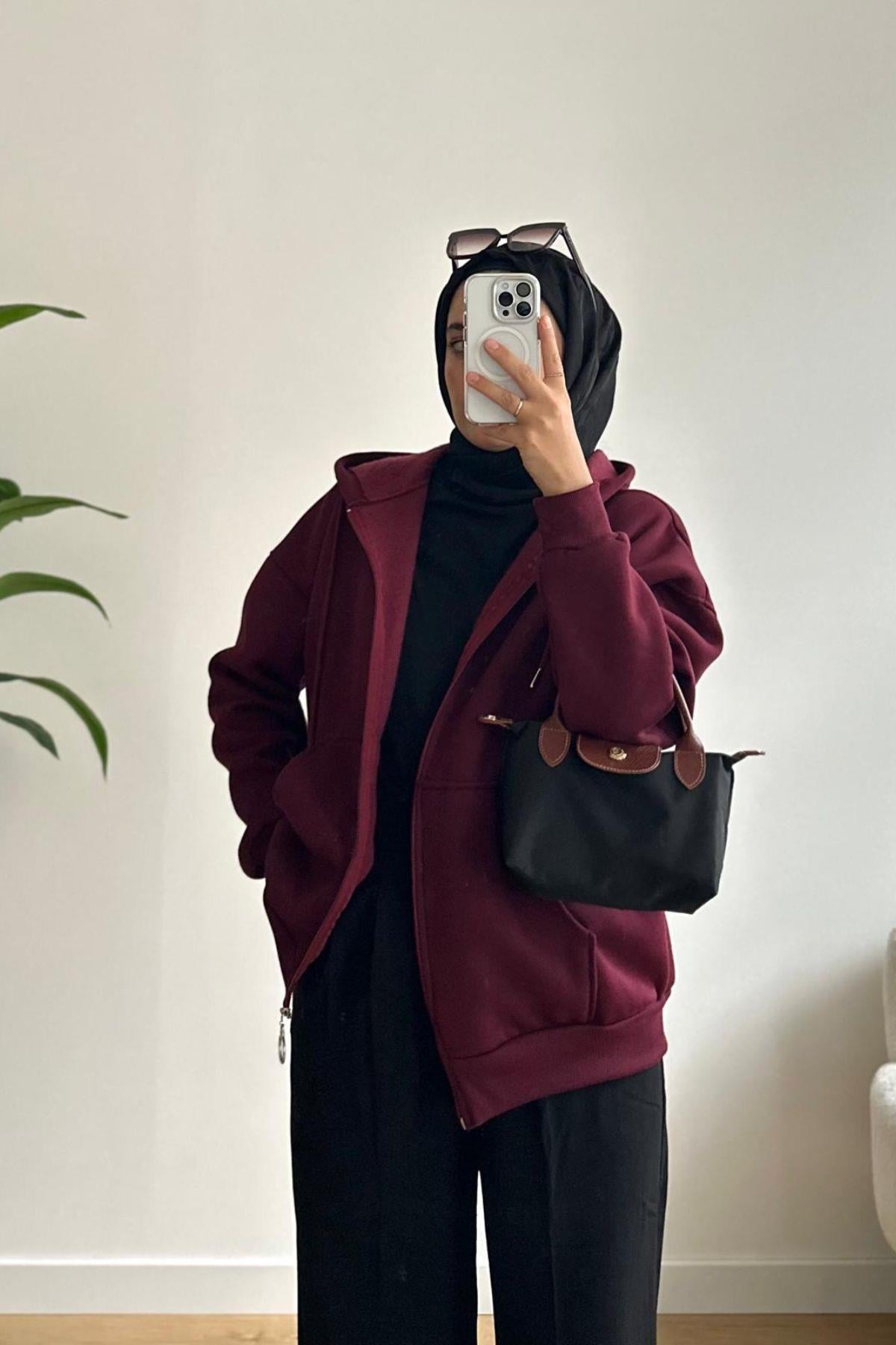 BORDO FERMUARLI ŞARDONLU HIRKA