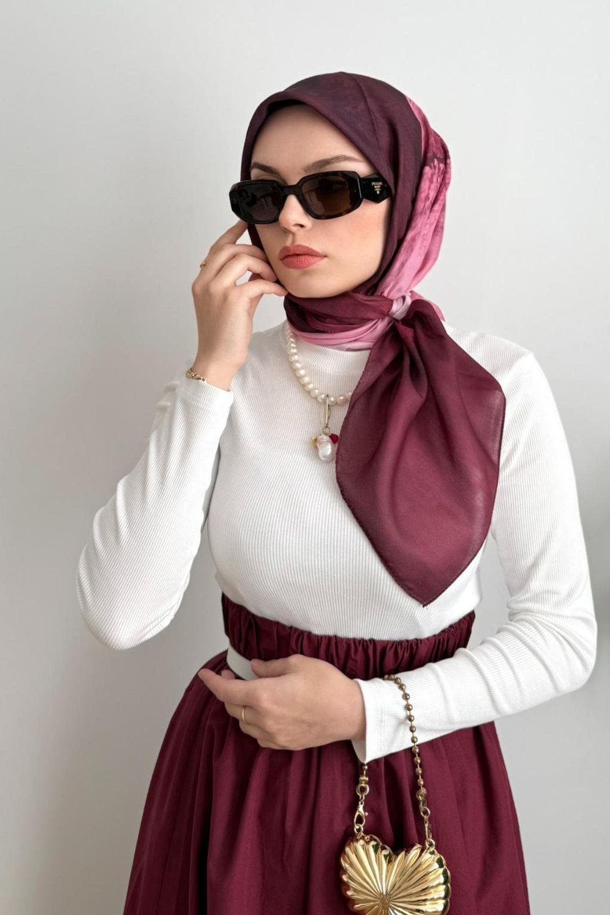 BORDO GEÇİŞLİ EŞARP
