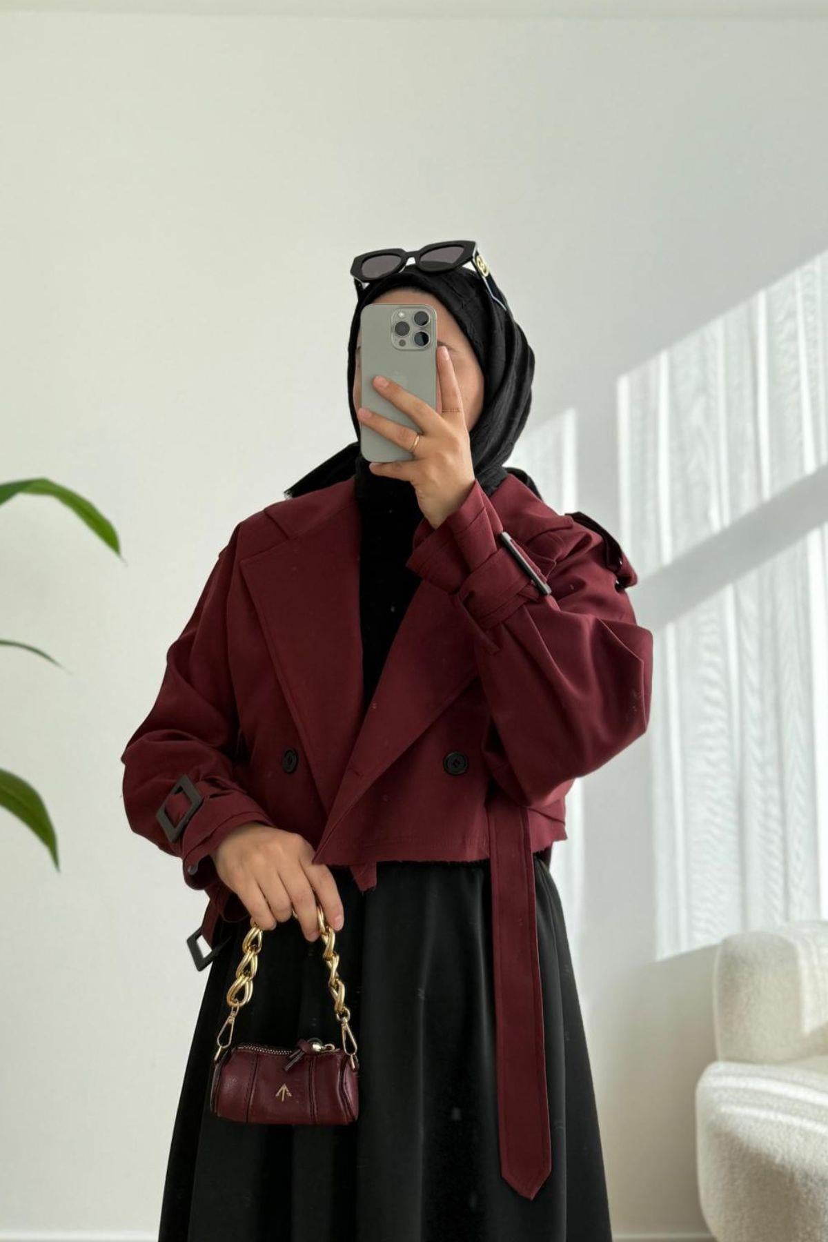 BORDO KISA TRENÇKOT