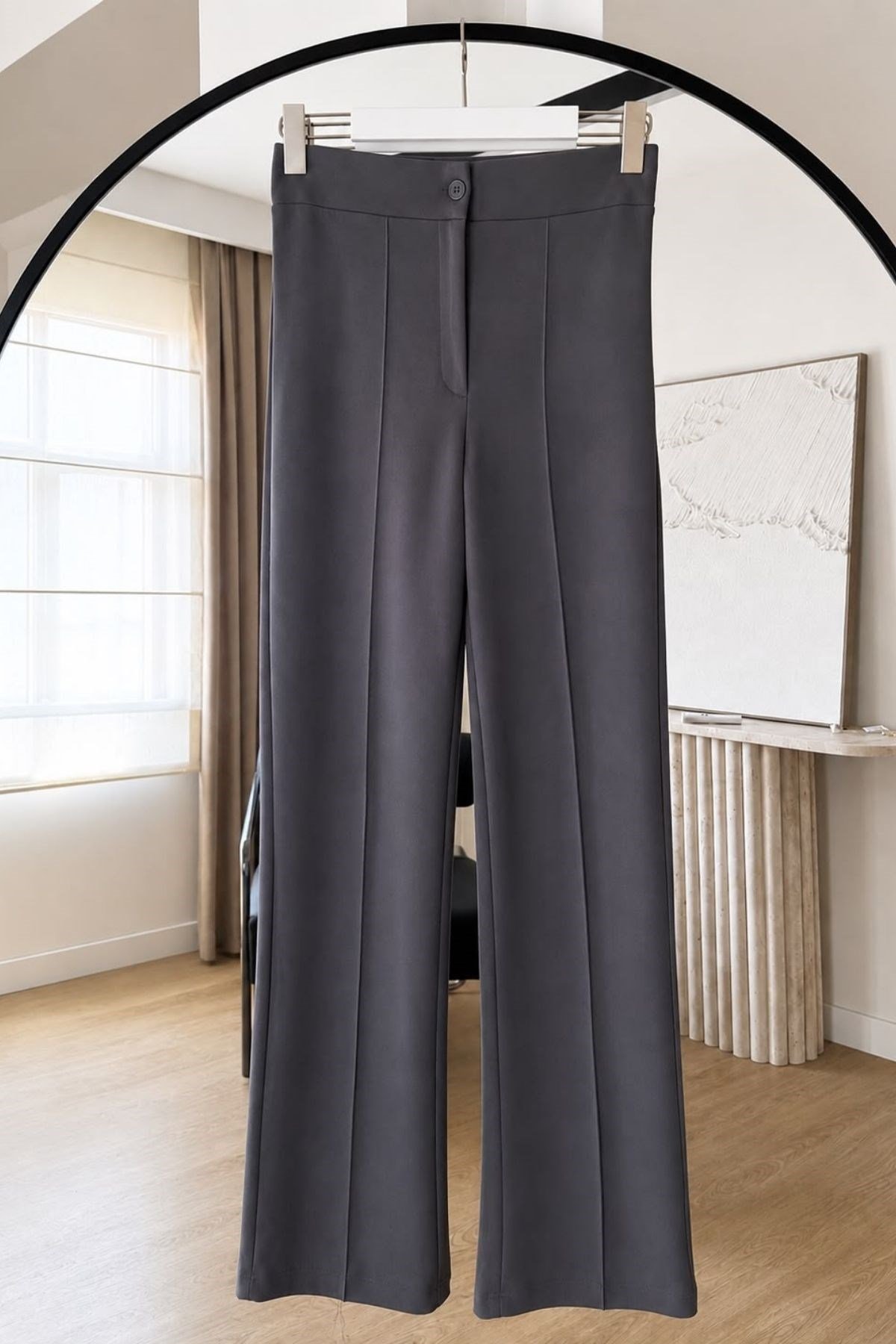 GRİ LİKRALI PANTOLON