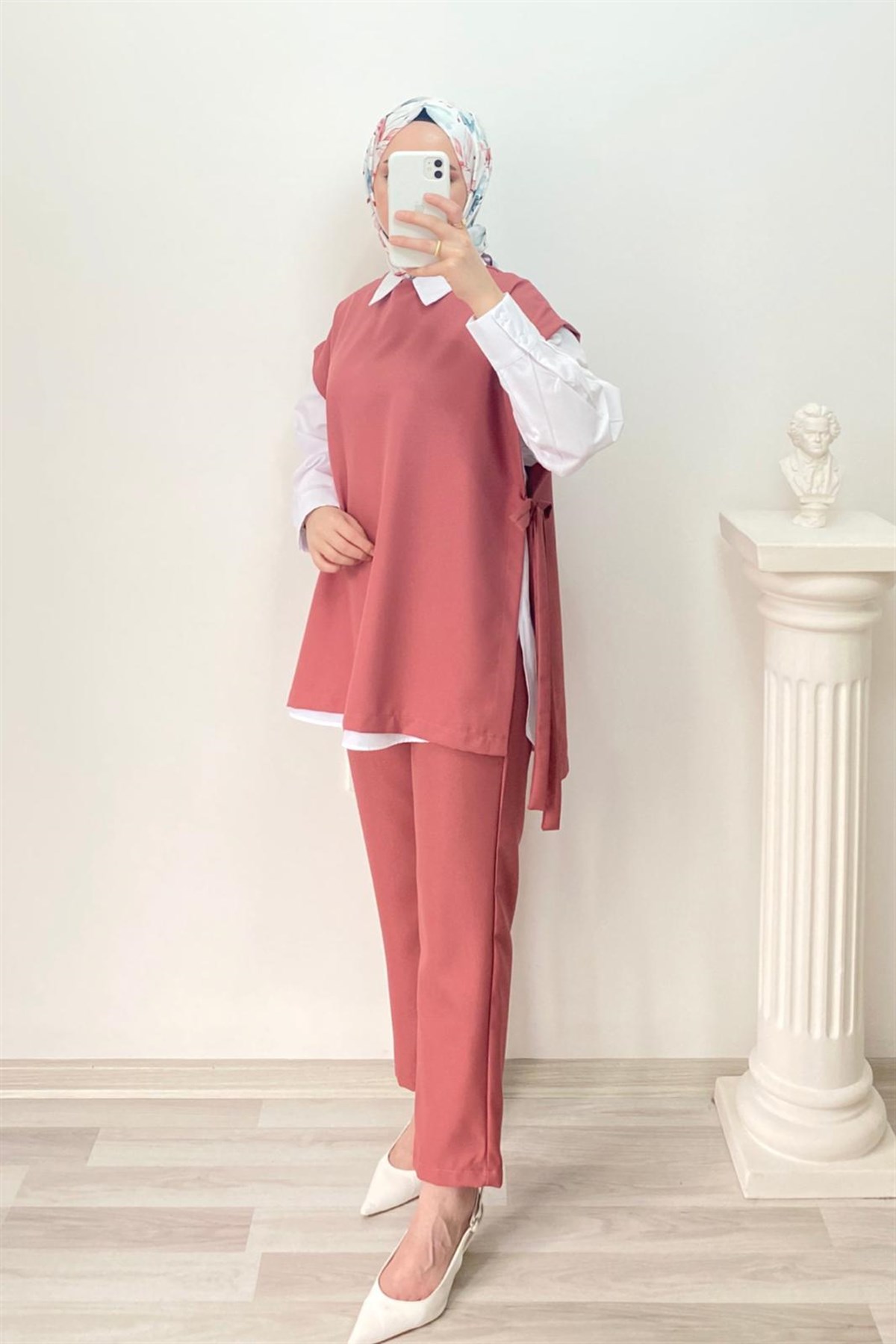 GÜL KURUSU SÜVETERLİ KREP TAKIM