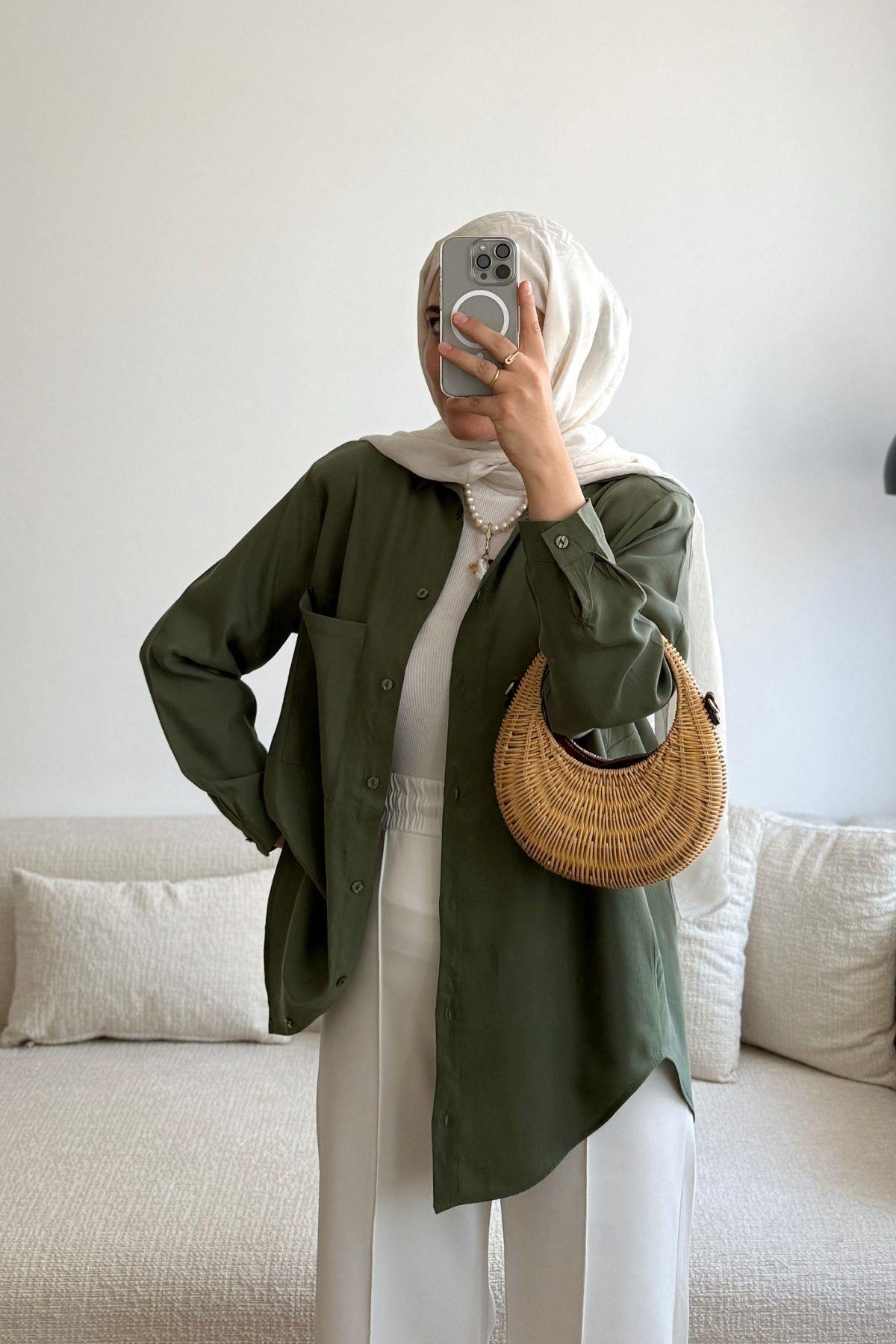 HAKİ BASİC GÖMLEK 01