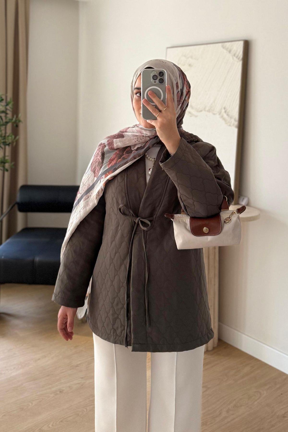 HAKİ KAPİTONE BAĞLAMALI CEKET