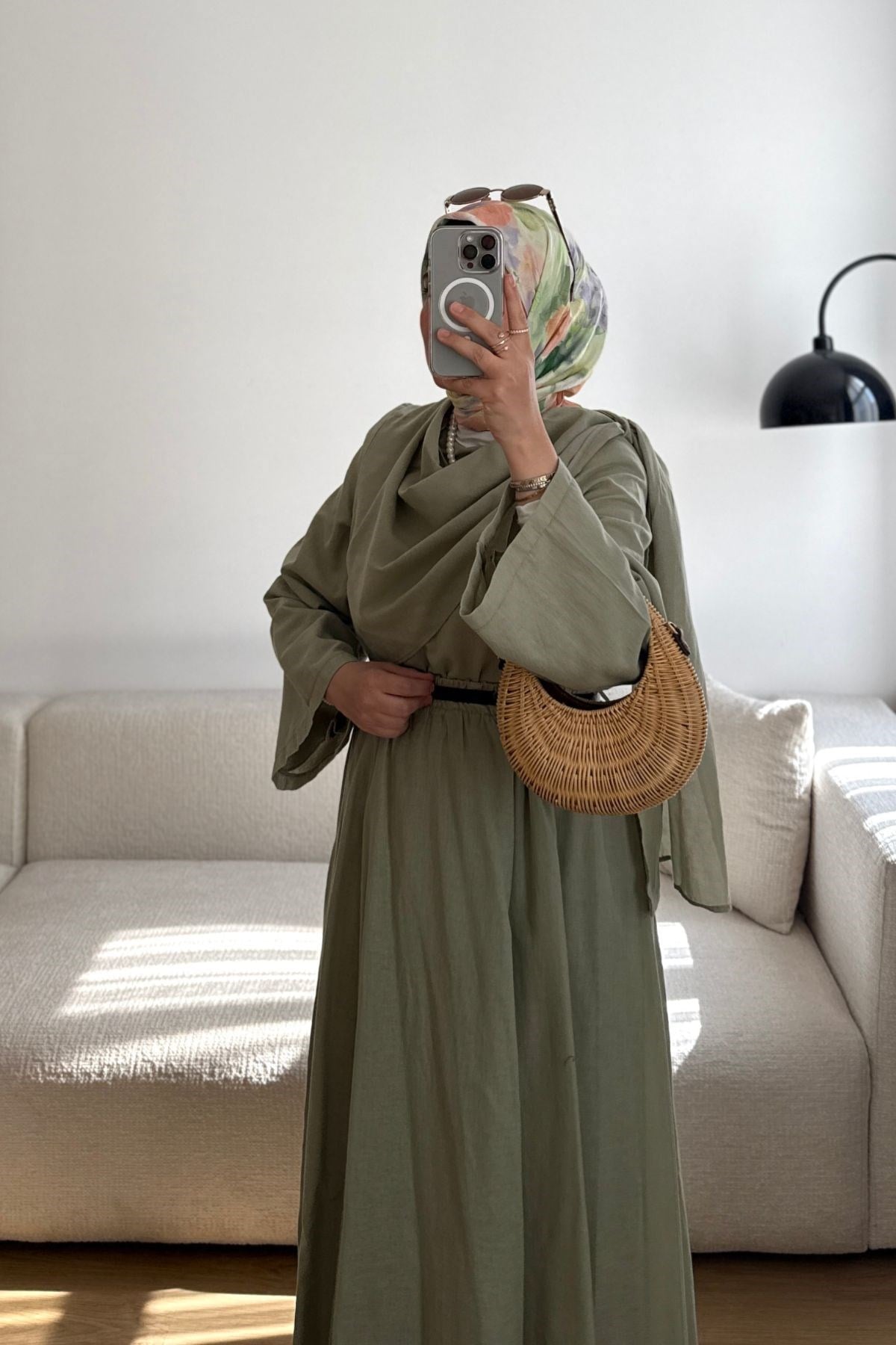 HAKİ SALLY KETEN BLUZ