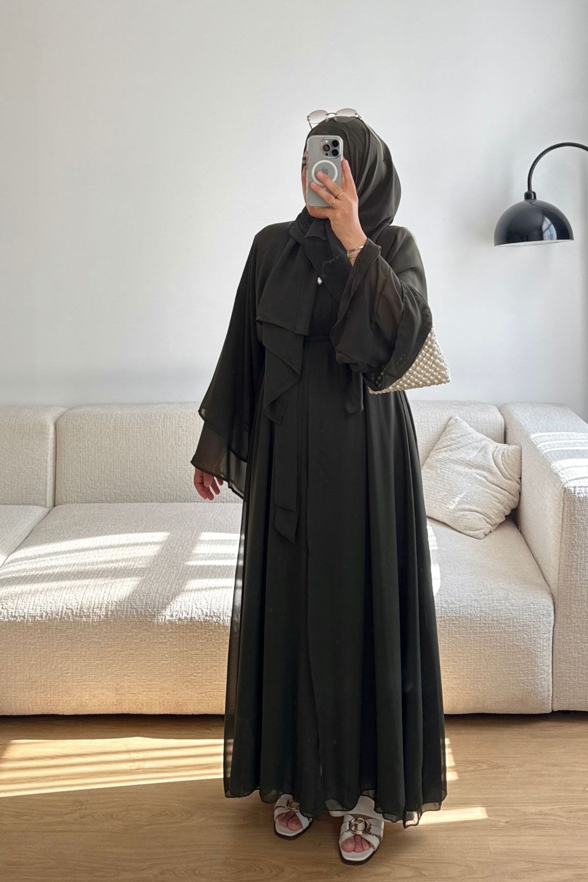HAKİ ŞİFON ABAYA