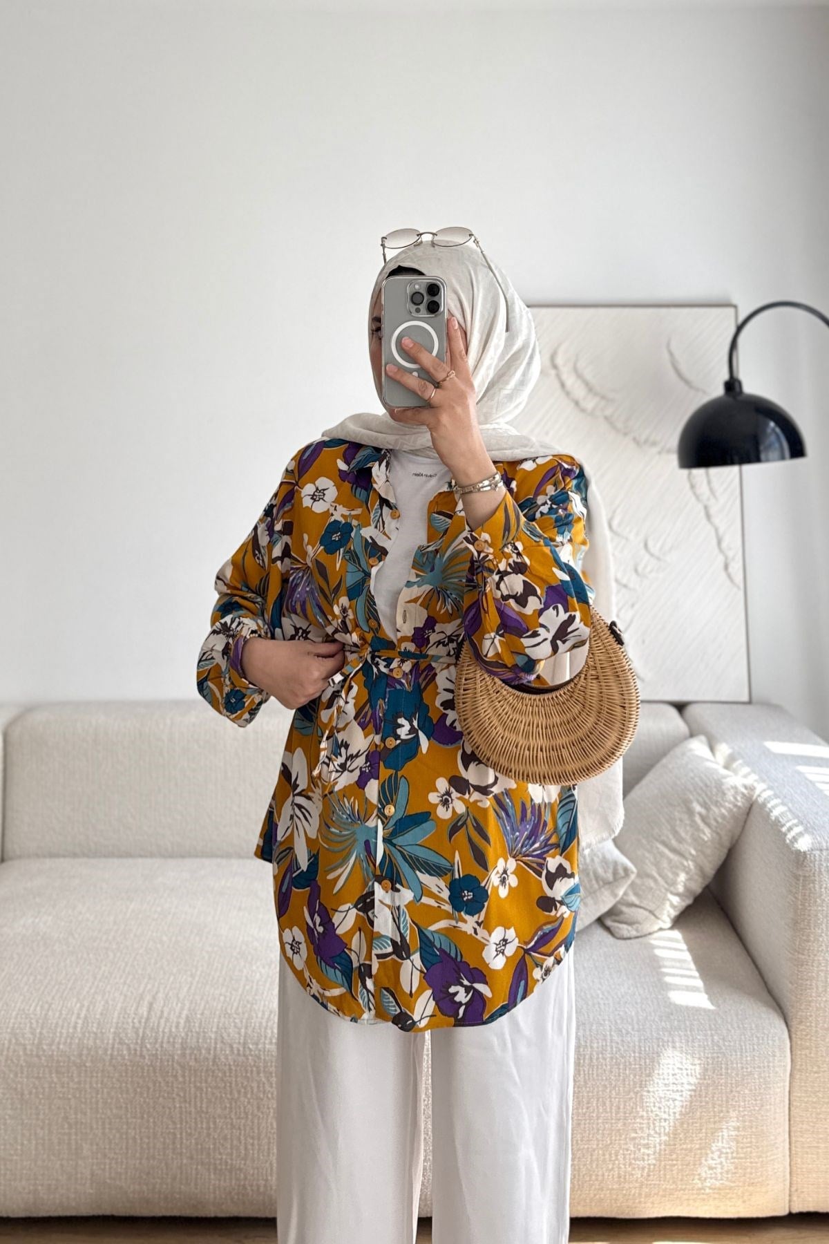 HARDAL FLOWER OVERSIZE GÖMLEK