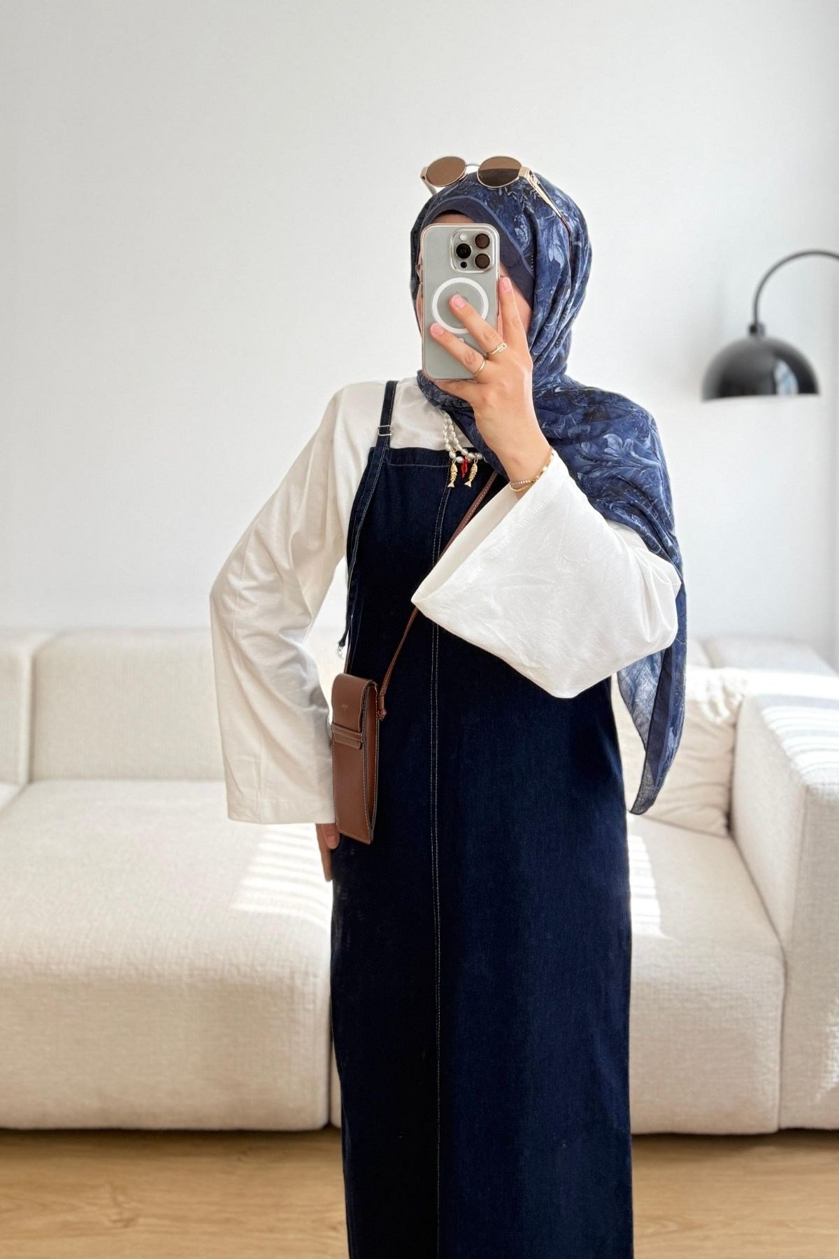 KOYU MAVİ DENİM PARE İNCE ASKILI JİLE