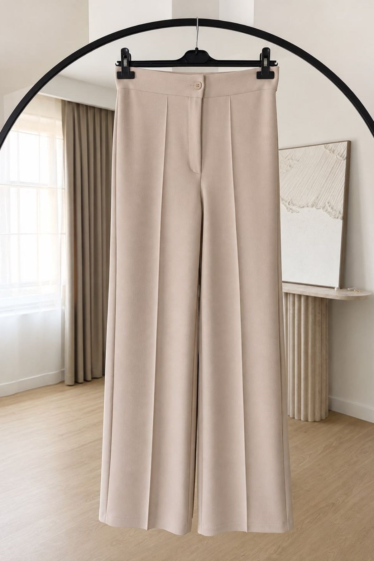 KREM LİKRALI PANTOLON