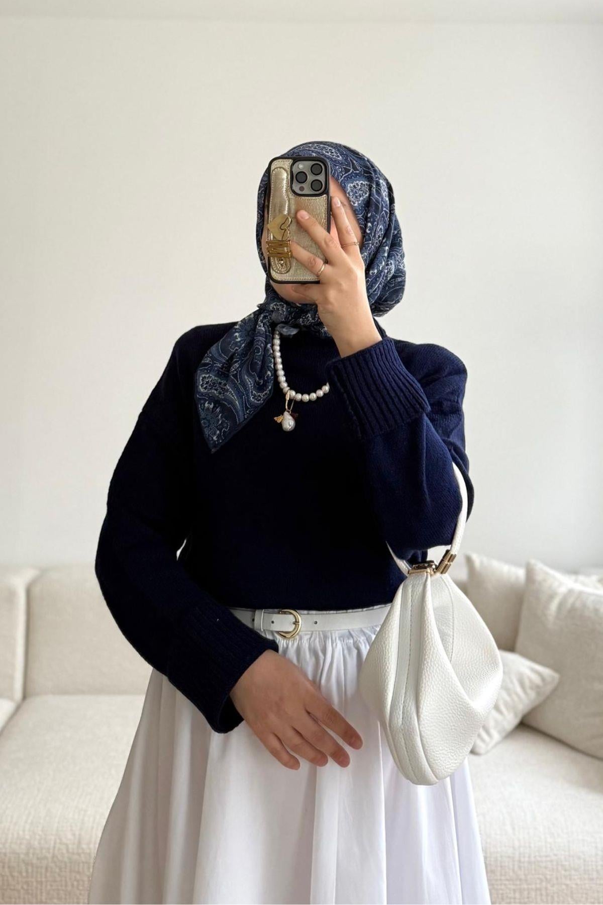 LACİVERT BASİC KAZAK