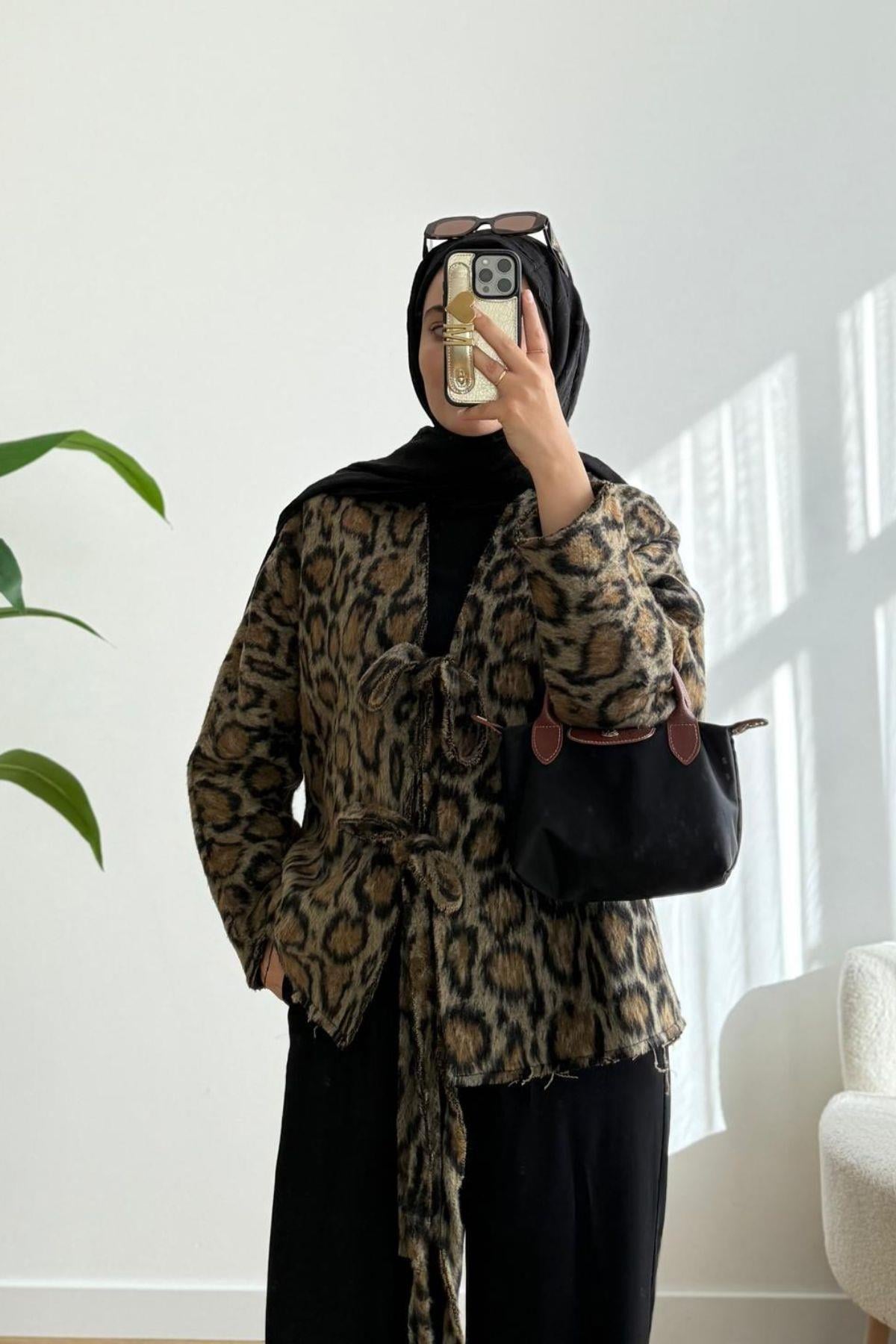LEOPAR BAĞLAMALI KABAN