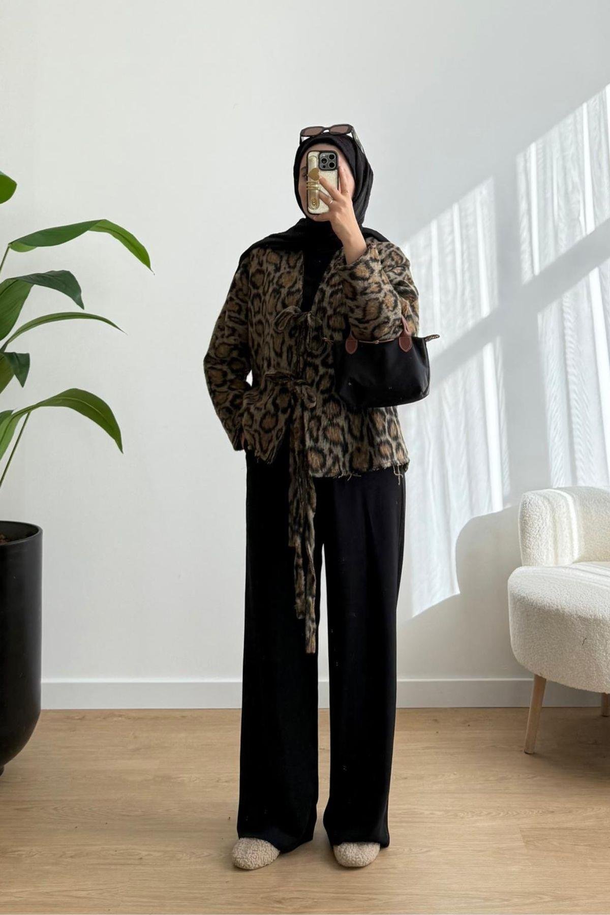 LEOPAR BAĞLAMALI KABAN