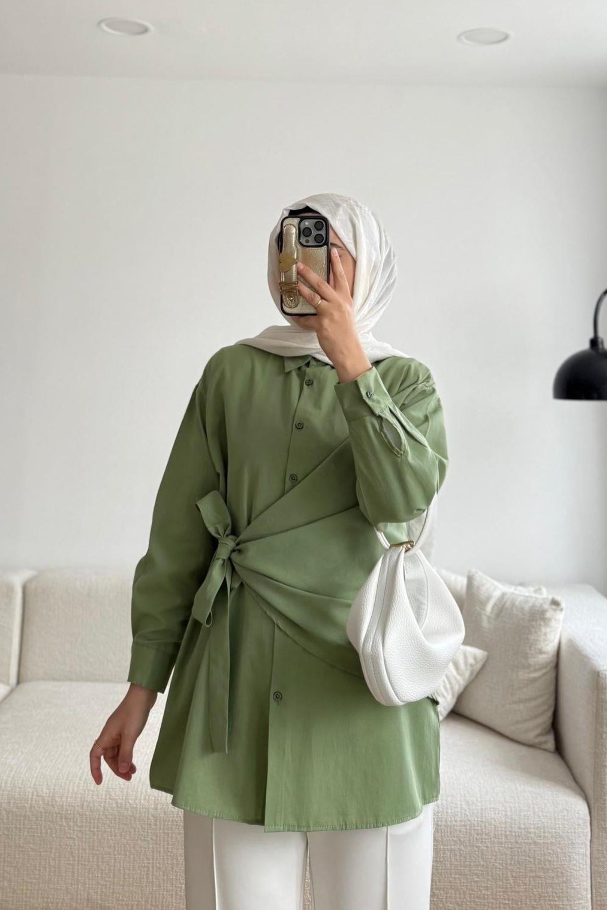 LİDYA SOFT YEŞİL GÖMLEK