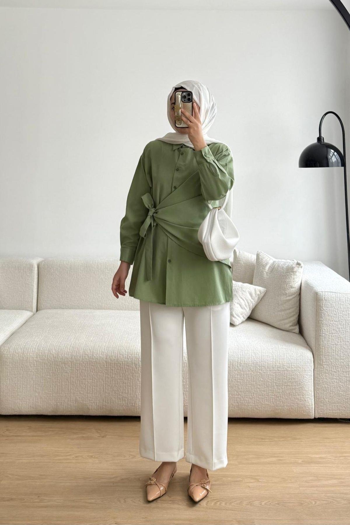 LİDYA SOFT YEŞİL GÖMLEK