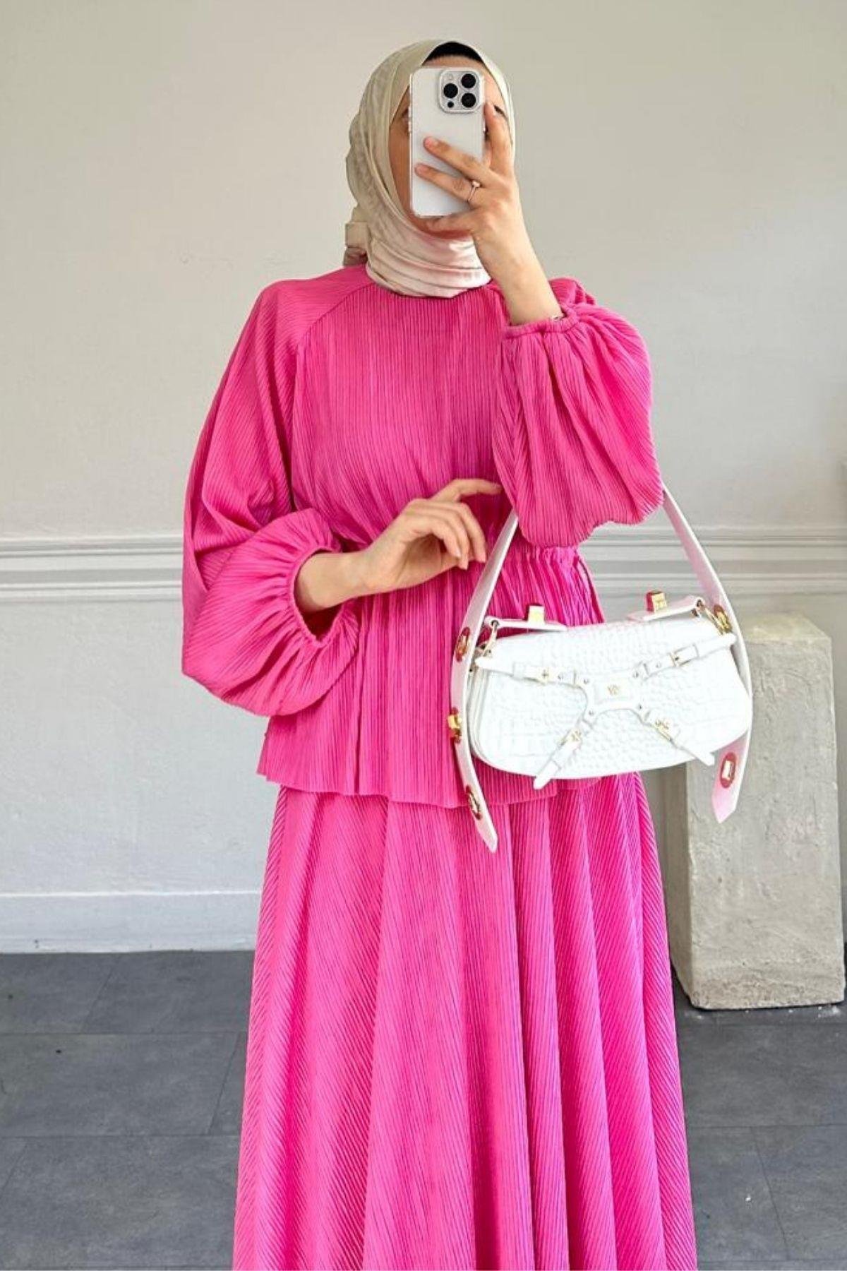 LOSS PEMBE BELİ BÜZGÜLÜ TAKIM