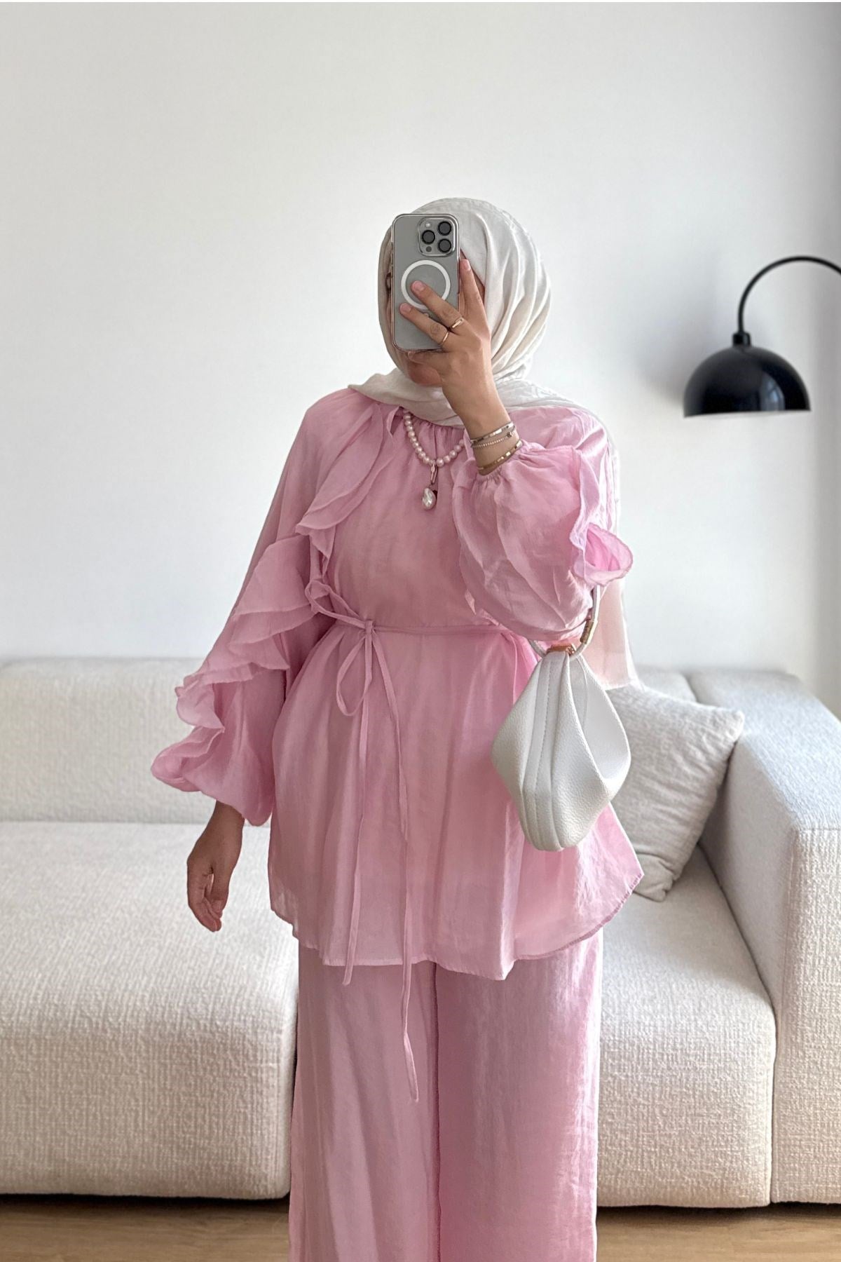 PEMBE BİRD VOLAN DETAYLI TAKIM