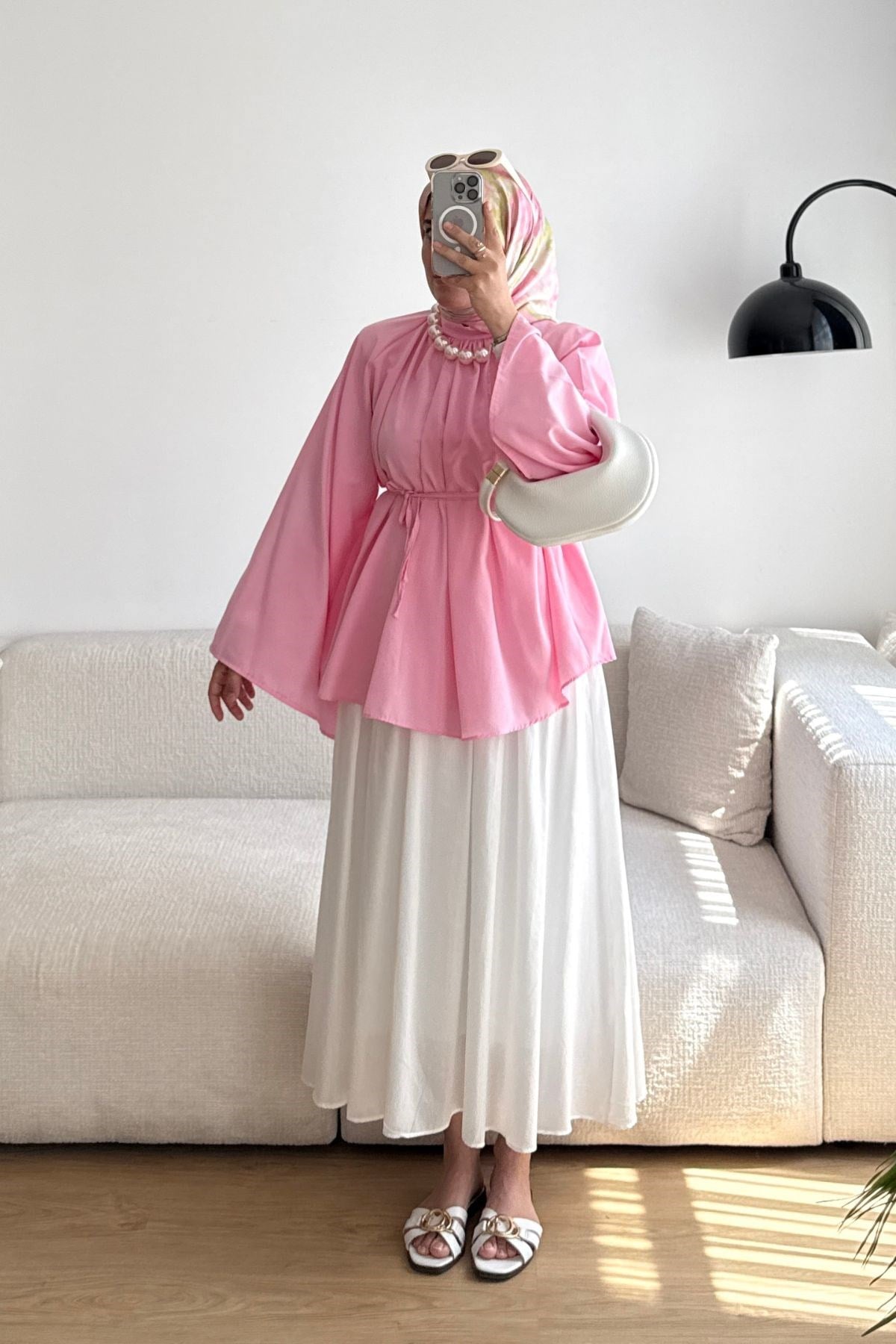 PEMBE GENİŞ KOLLU BABY GÖMLEK