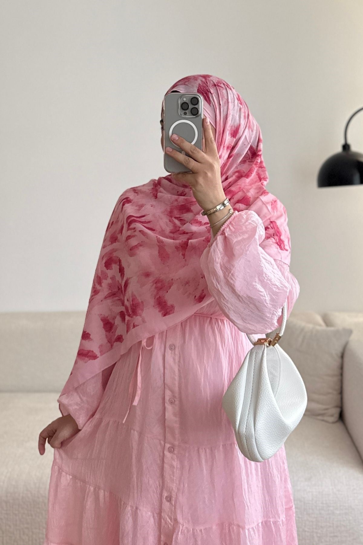 PEMBE LİNOA BAMBU ŞAL