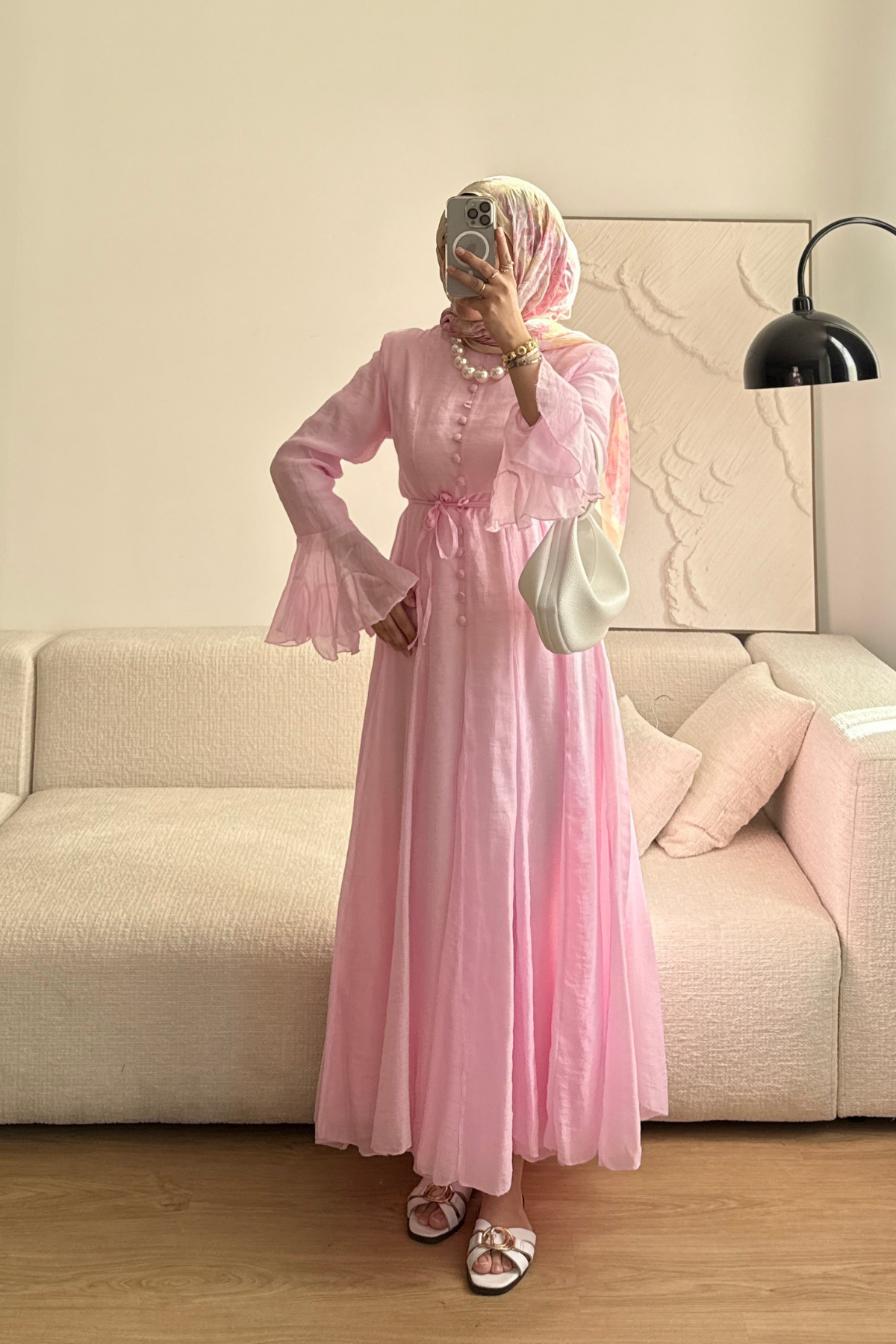 PEMBE PRENSES ŞİFON ELBİSE