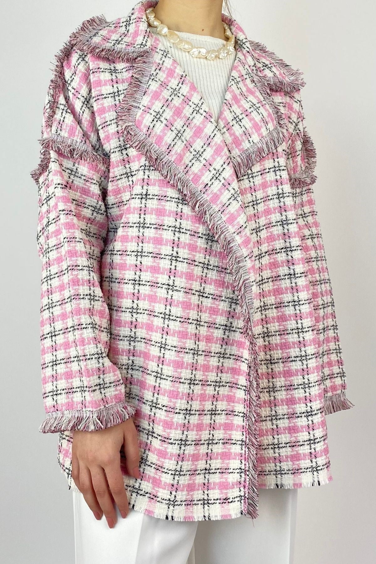 PEMBE TUVİT CEKET