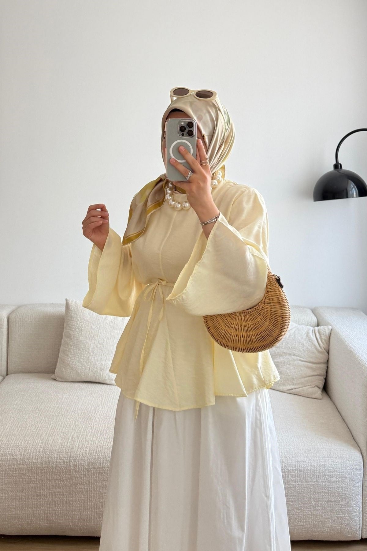 SARI ETEĞİ PİLELİ TUNİK