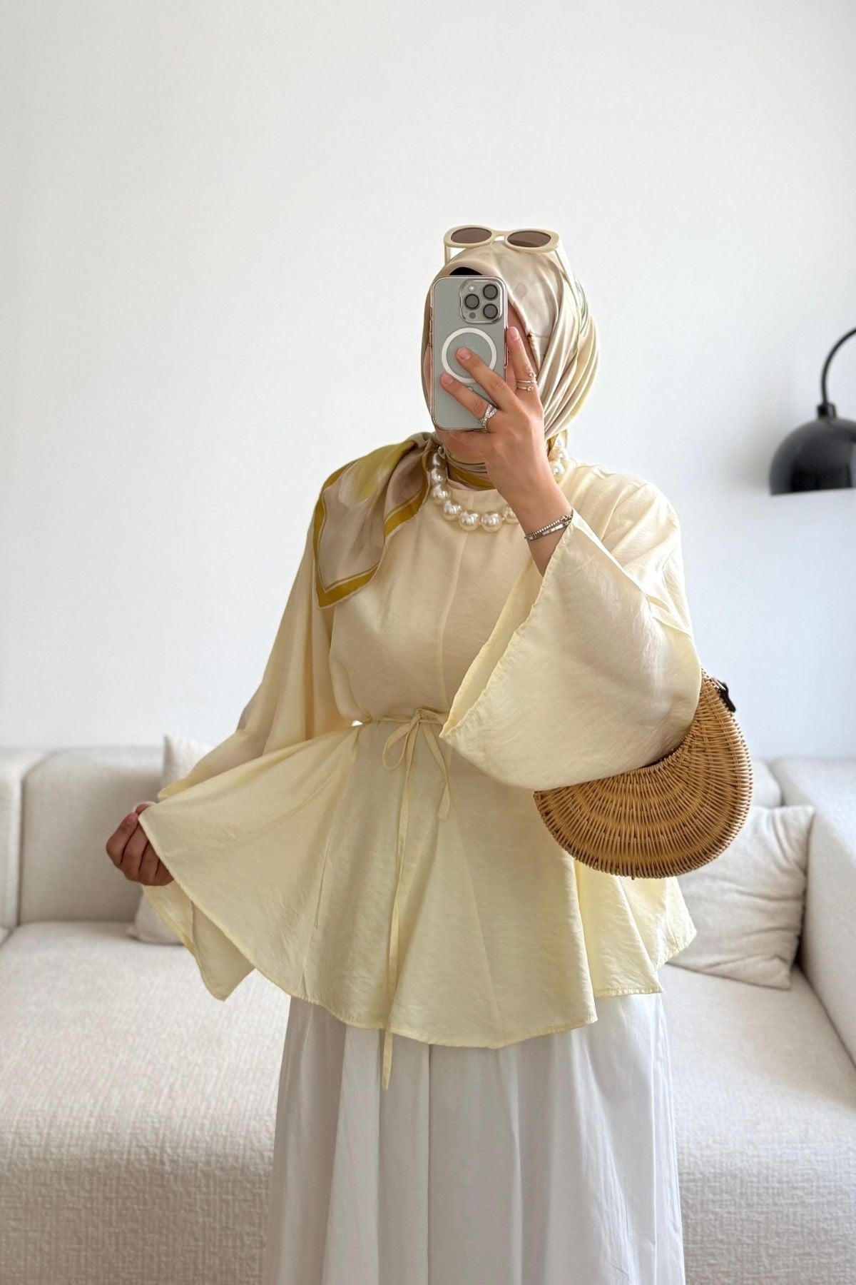 SARI ETEĞİ PİLELİ TUNİK