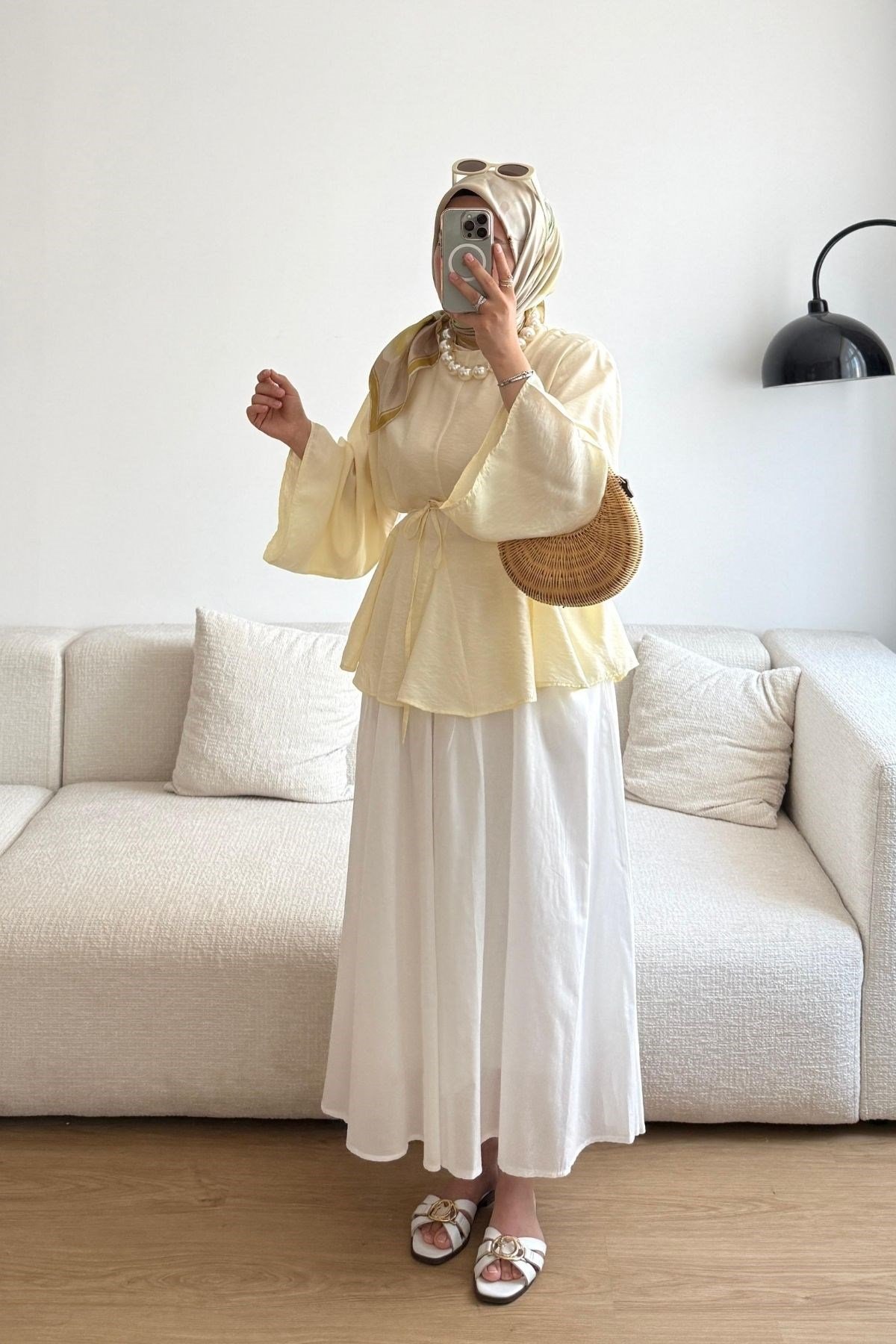SARI ETEĞİ PİLELİ TUNİK