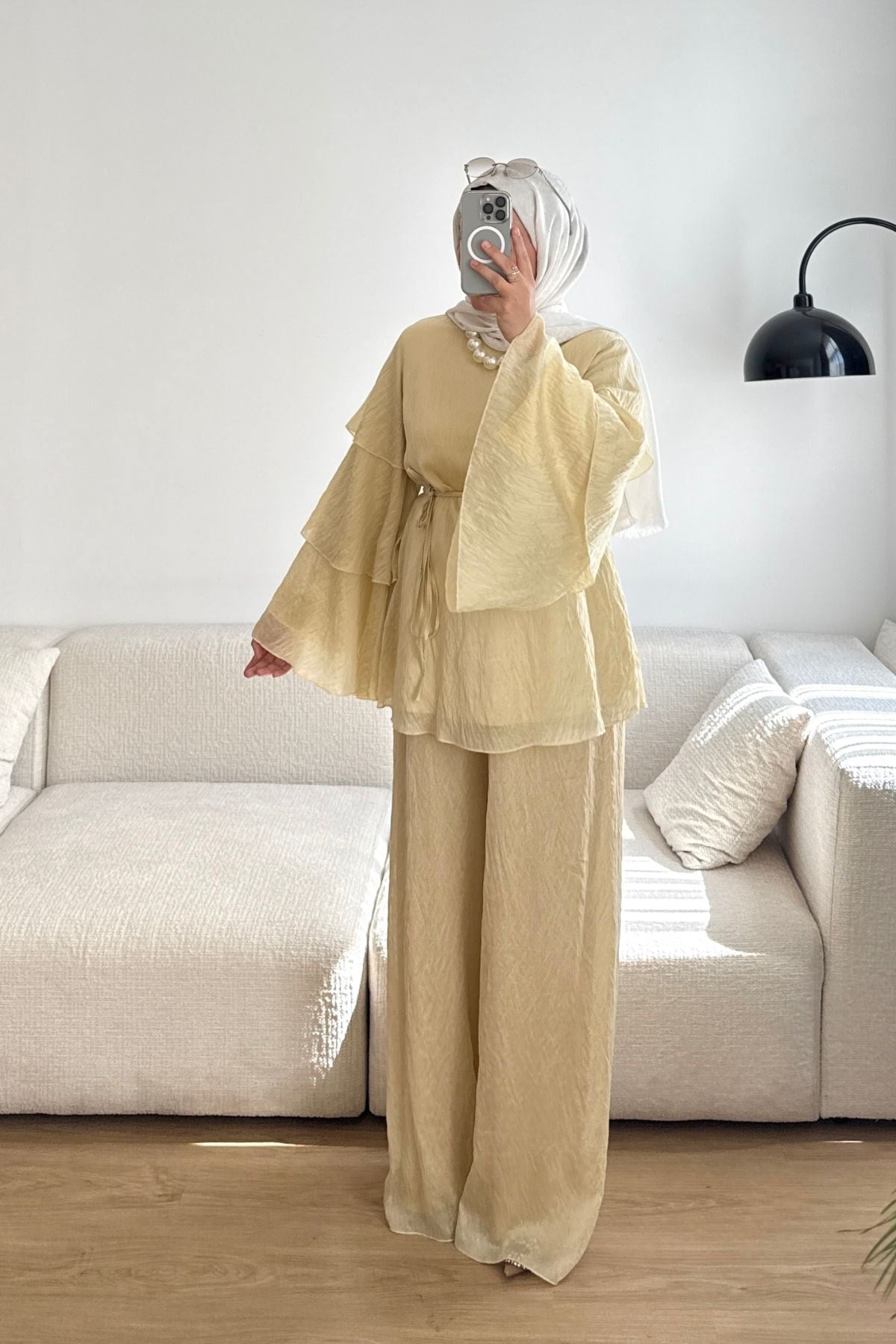SARI İÇ ASTARLI PLAMINGO TAKIM