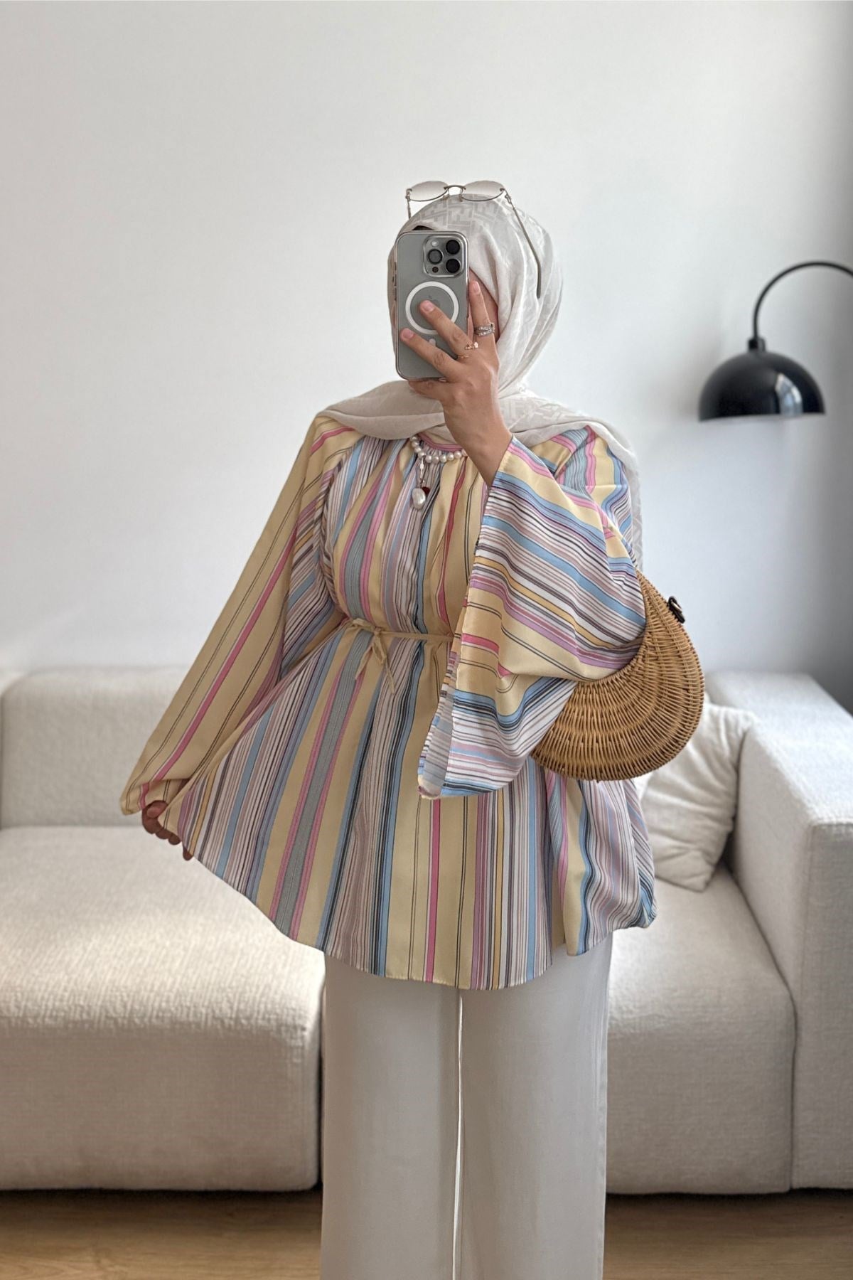 SARI-MAVİ BABY ÇİZGİLİ TUNİK