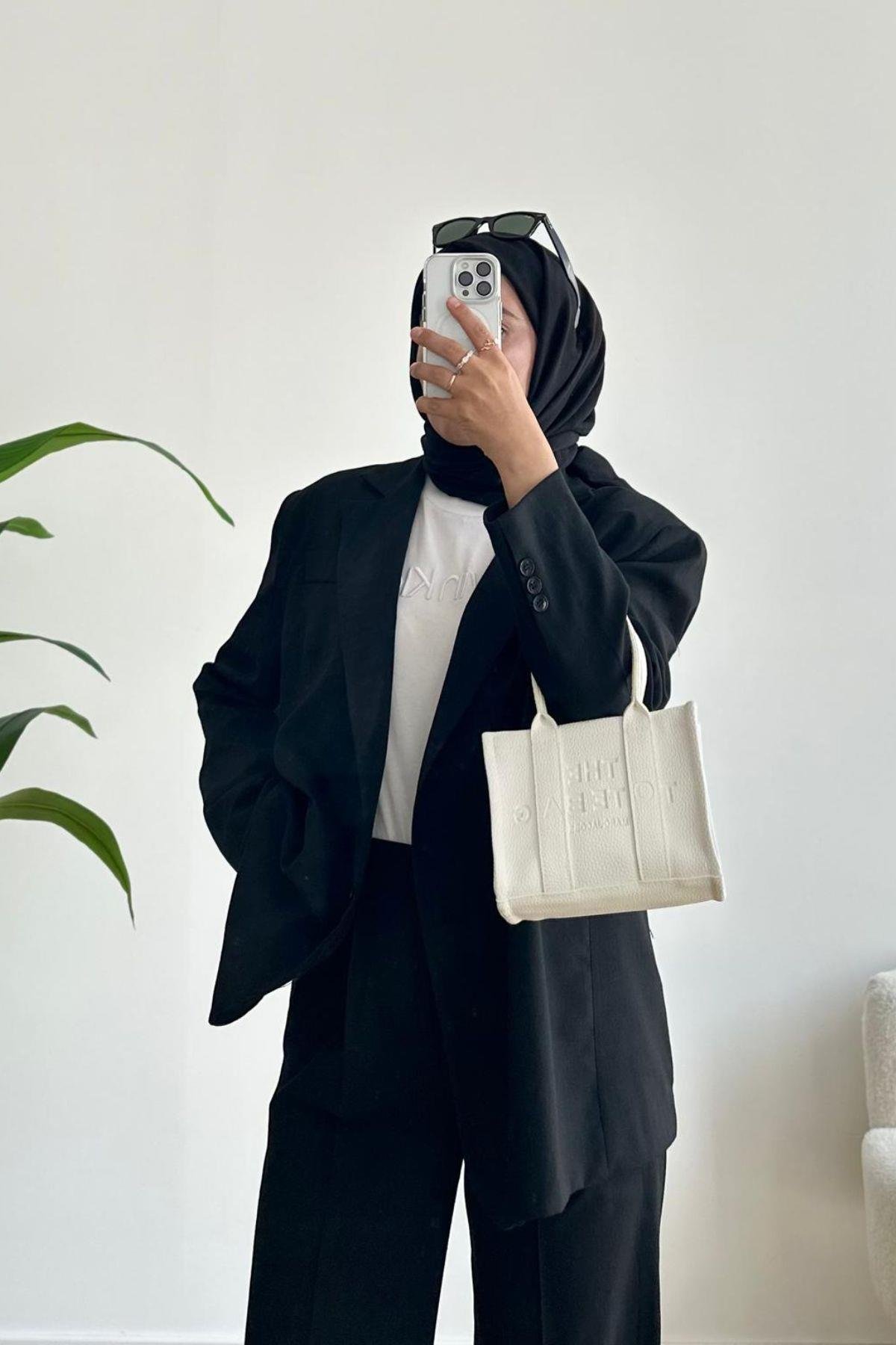 SİYAH BLAZER OVERSİZE CEKET 