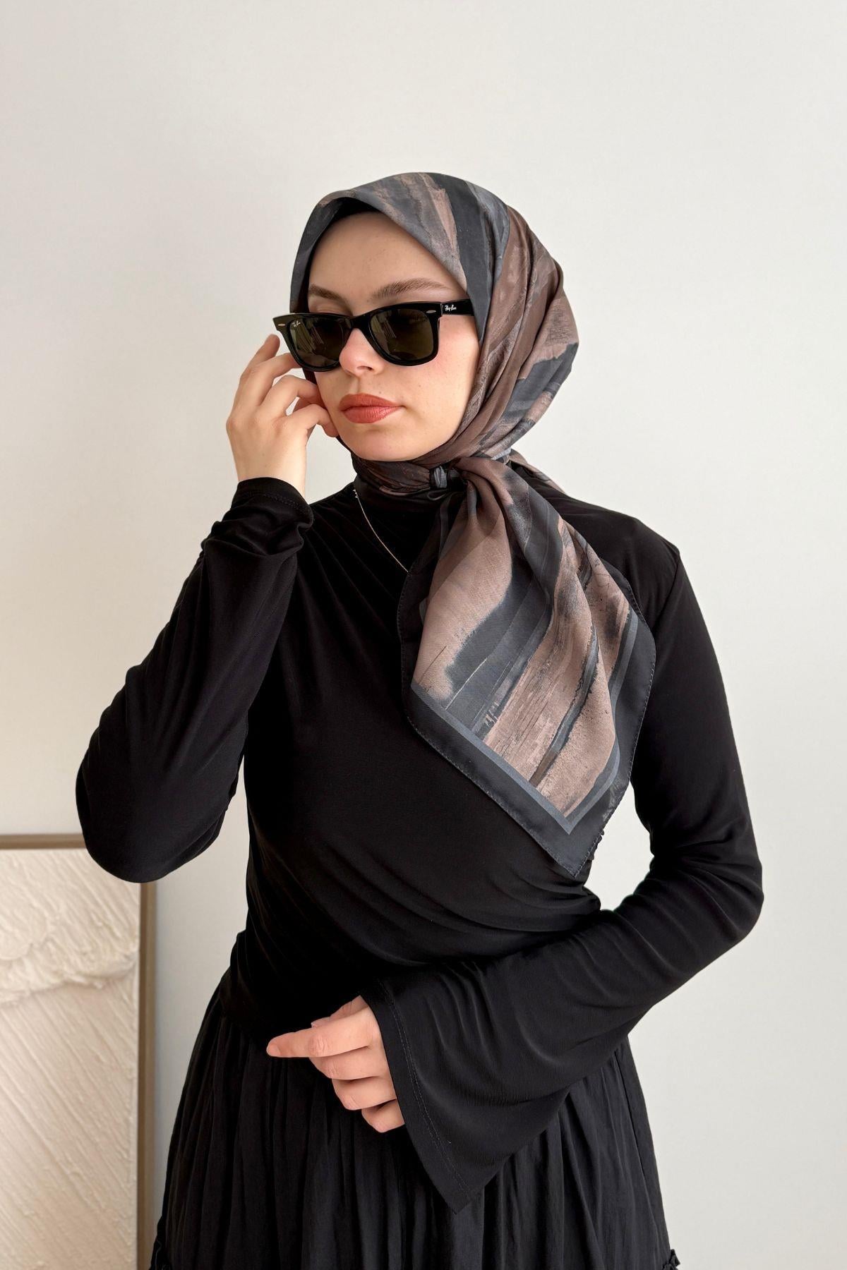 SİYAH WOOD EŞARP