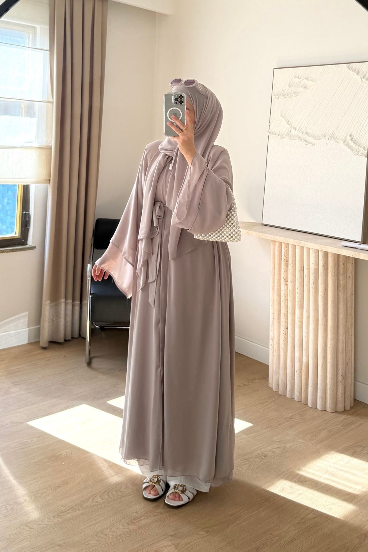 VİZON ŞİFON ABAYA