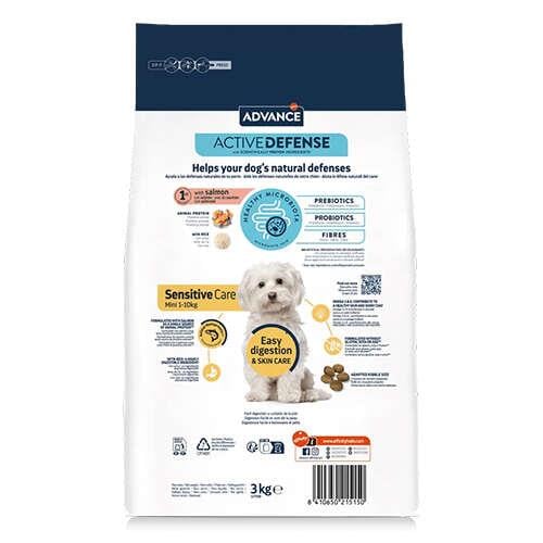 Advance Somonlu ve Pirinçli Hassas Küçük Irk Yetişkin Köpek Maması 3 kg
